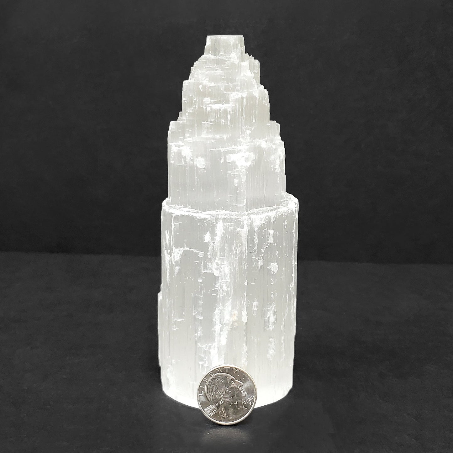 Self Standing Selenite Crystal Pagoda Tower-Gem Avenue