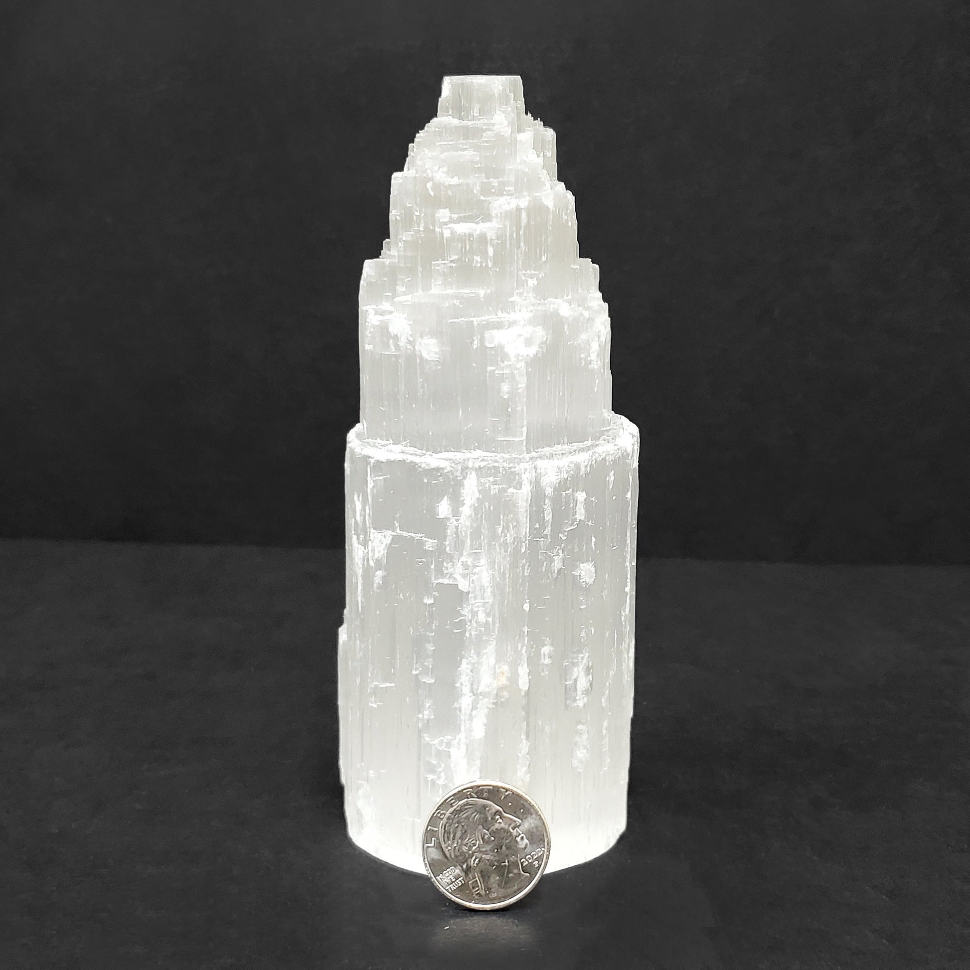 Self Standing Selenite Crystal Pagoda Tower-Gem Avenue