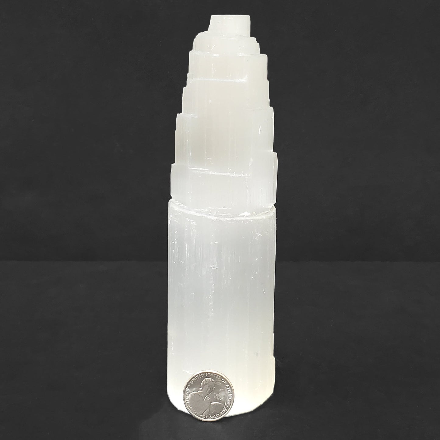 Self Standing Selenite Crystal Pagoda Tower-Gem Avenue