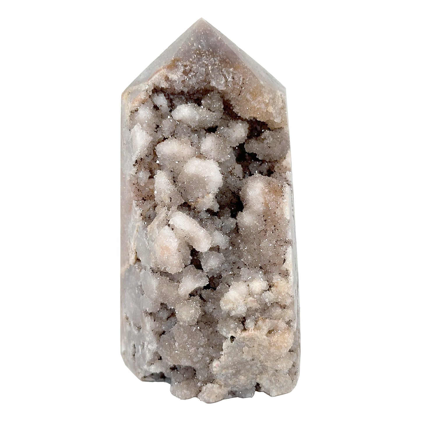Polished Pink Amethyst Crystal Obelisk Tower Natural Gemstone Point for Emotional Healing, Meditation, Spiritual Decor & Collector Display – RPO396