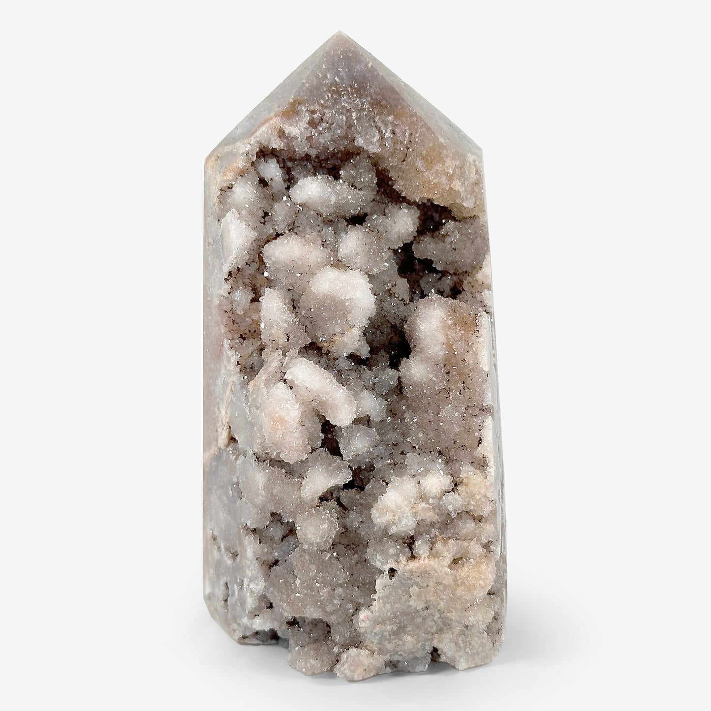 Polished Pink Amethyst Crystal Obelisk Tower Natural Gemstone Point for Emotional Healing, Meditation, Spiritual Decor & Collector Display – RPO396