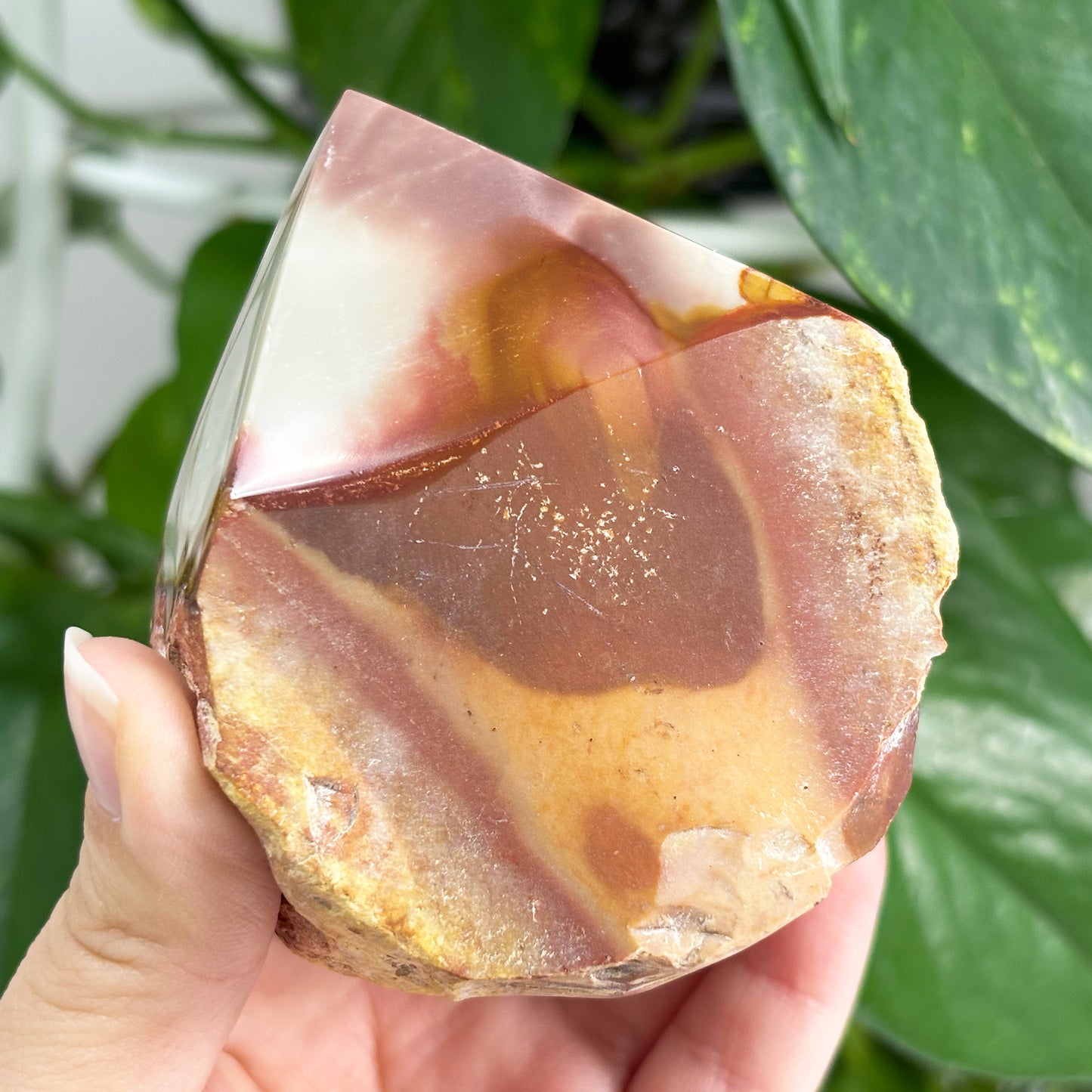 Natural Polychrome Jasper Crystal Gemstone Obelisk Tower Point -Gem Avenue