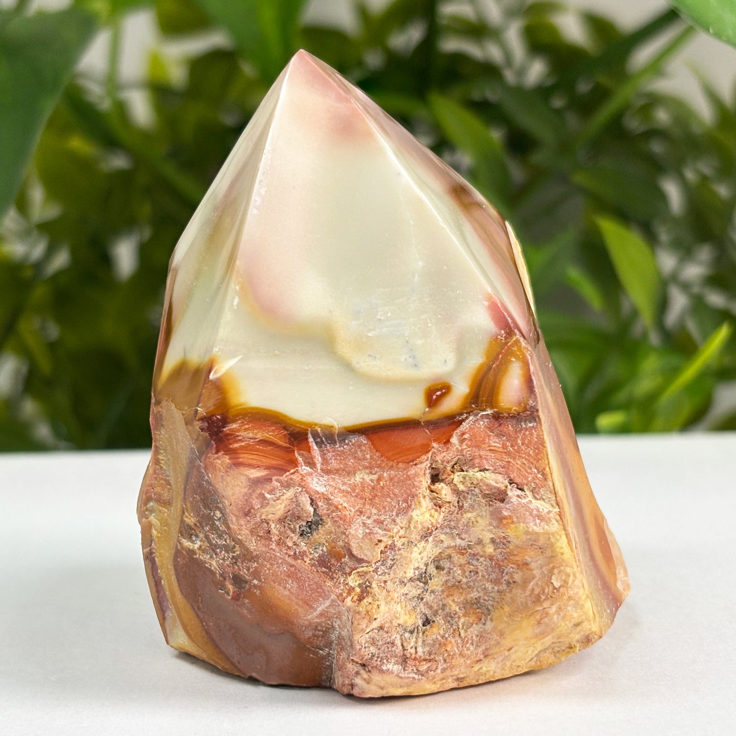 Natural Polychrome Jasper Crystal Gemstone Obelisk Tower Point -Gem Avenue