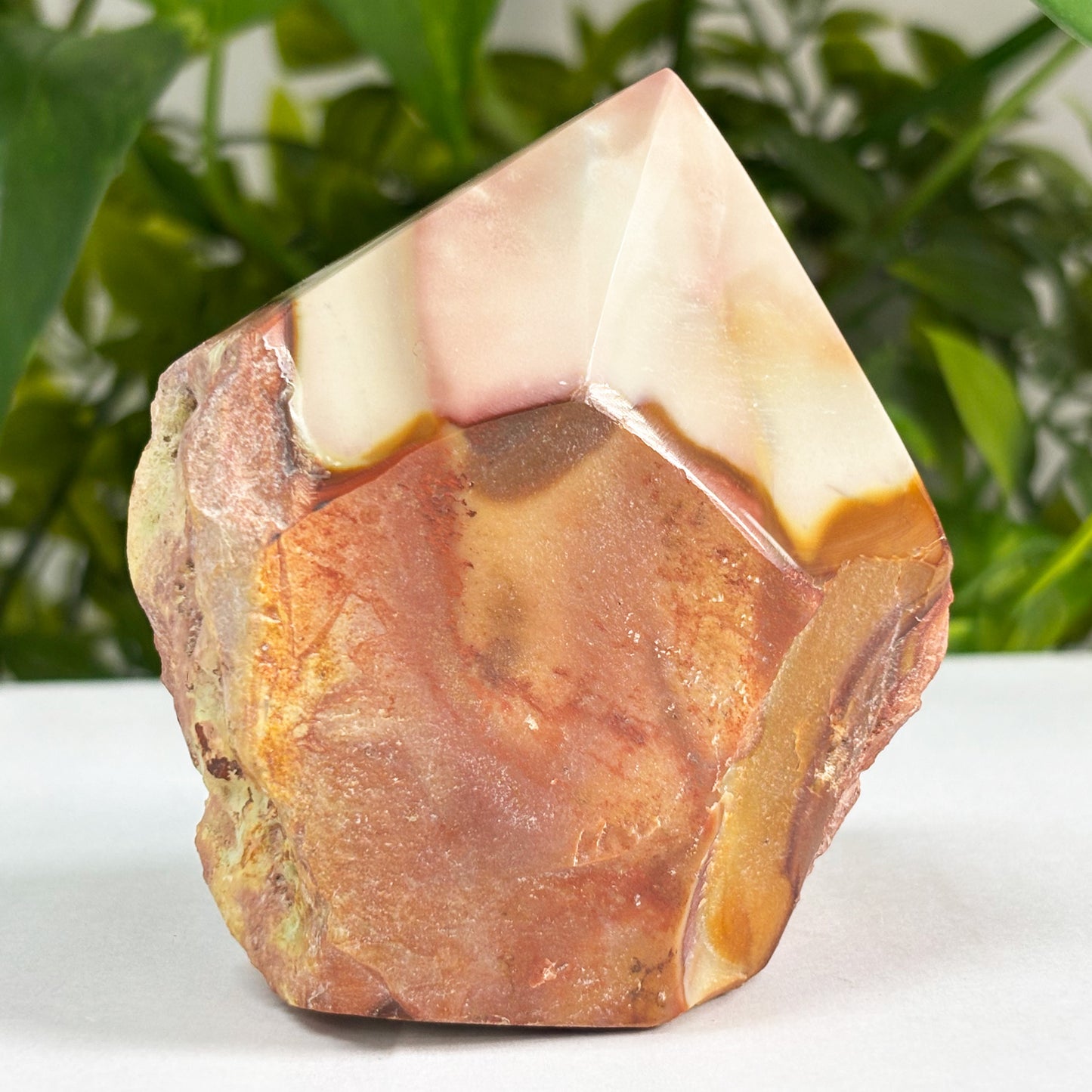 Natural Polychrome Jasper Crystal Gemstone Obelisk Tower Point -Gem Avenue