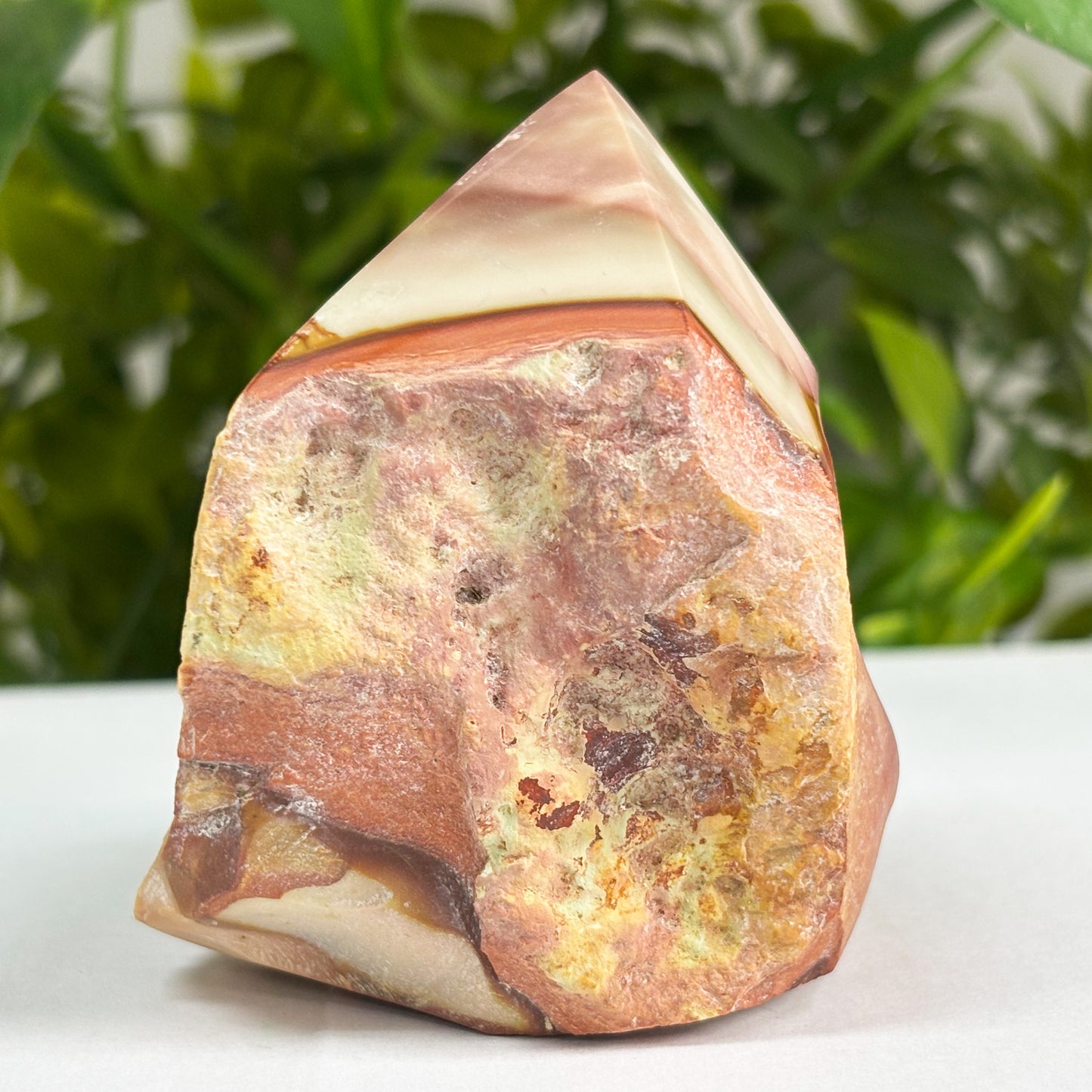 Natural Polychrome Jasper Crystal Gemstone Obelisk Tower Point -Gem Avenue