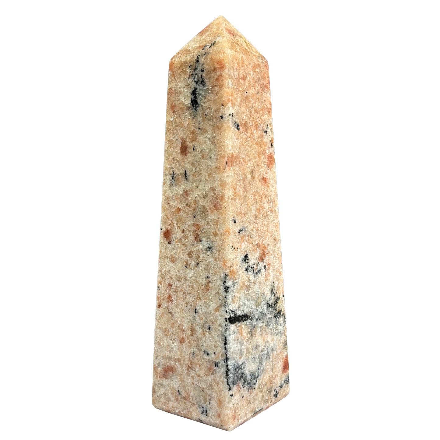 Natural Sunstone Crystal Gemstone Obelisk Tower Point - Gem Avenue