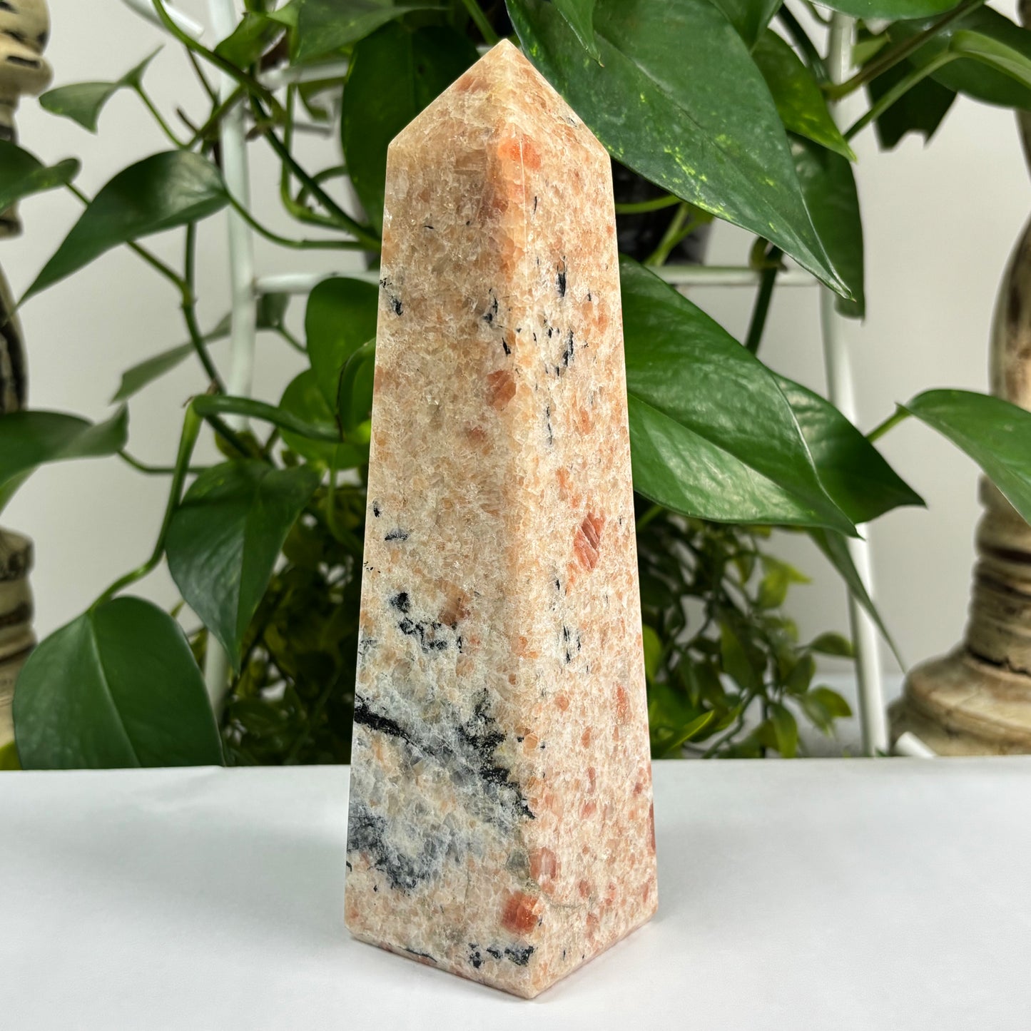 Natural Sunstone Crystal Gemstone Obelisk Tower Point - Gem Avenue