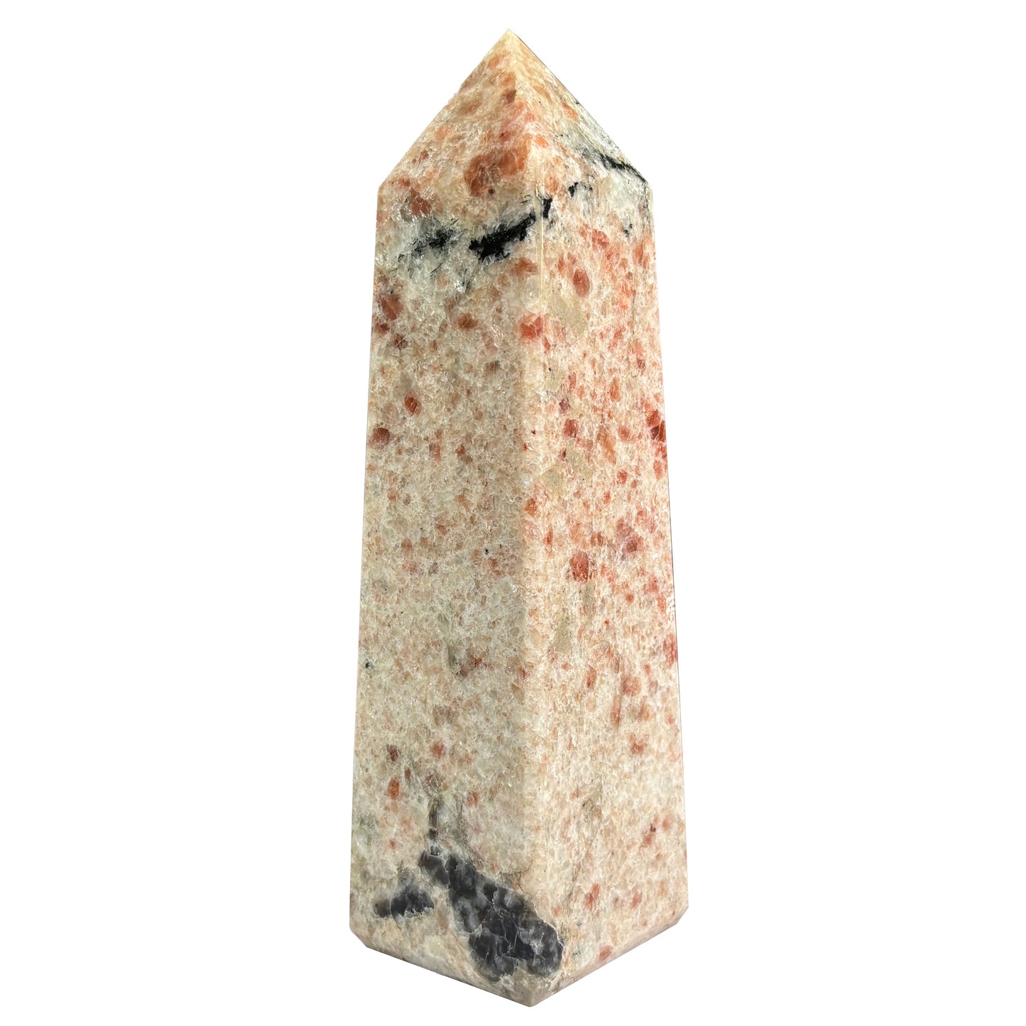 Natural Sunstone Crystal Gemstone Obelisk Tower Point - Gem Avenue