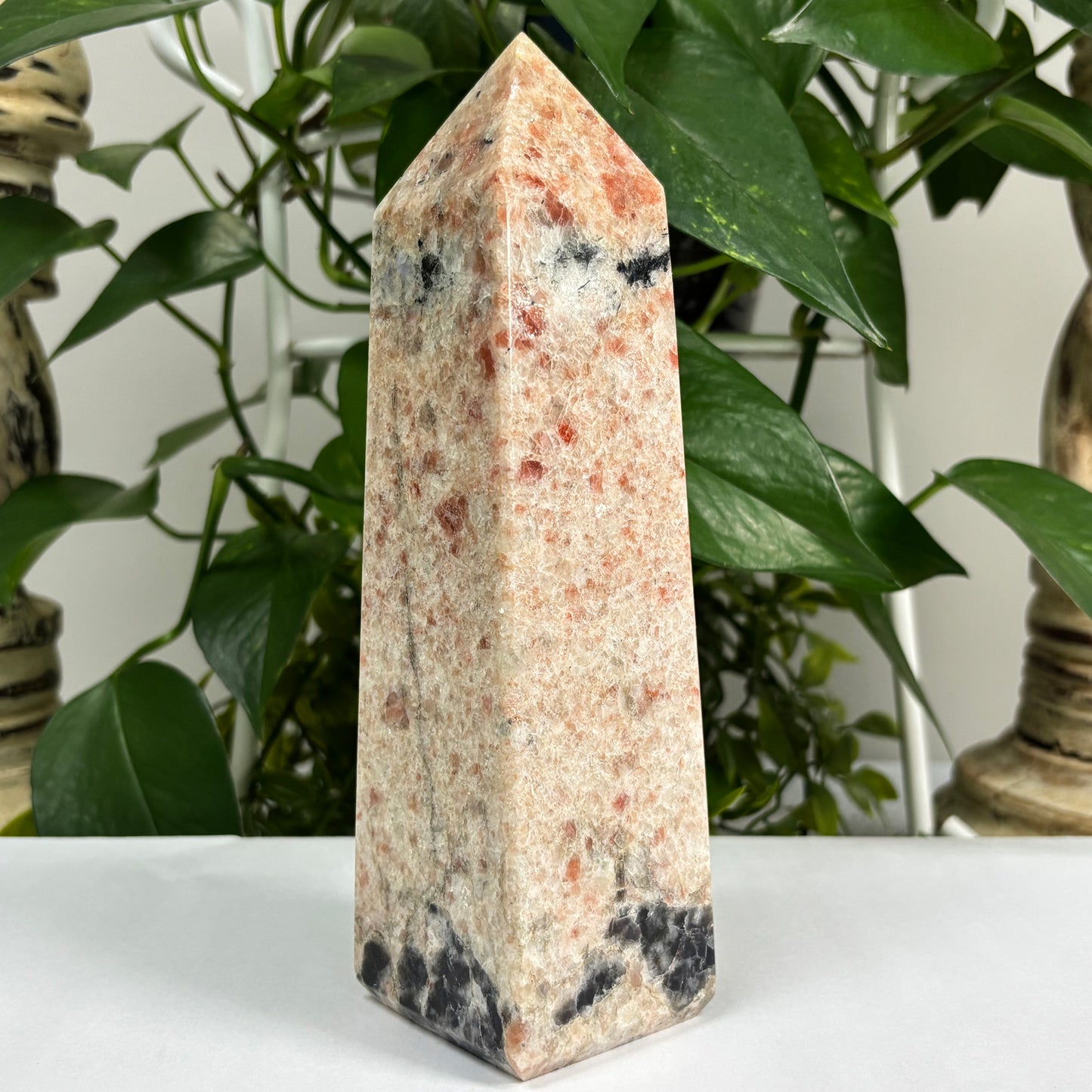 Natural Sunstone Crystal Gemstone Obelisk Tower Point - Gem Avenue