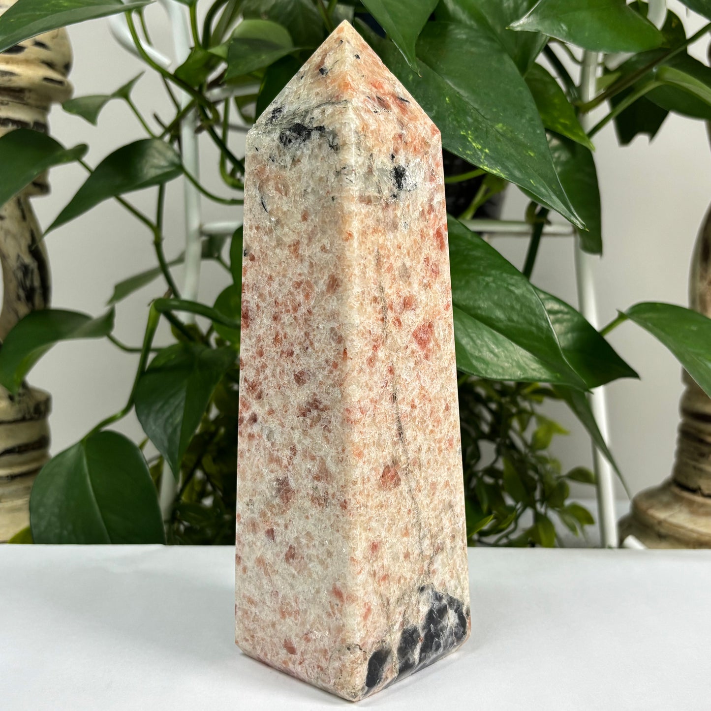 Natural Sunstone Crystal Gemstone Obelisk Tower Point - Gem Avenue