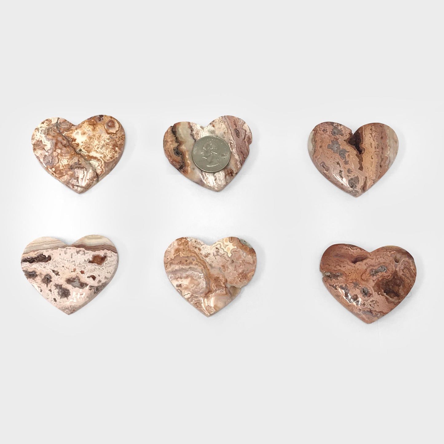 Natural Crazy Lace Agate Love Heart Crystal Gemstone-Gem Avenue