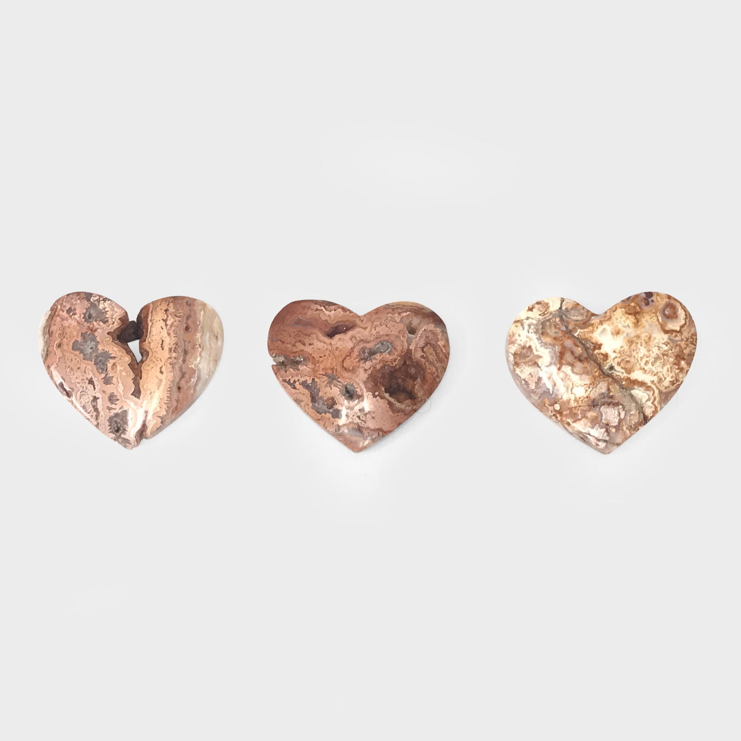 Natural Crazy Lace Agate Love Heart Crystal Gemstone-Gem Avenue