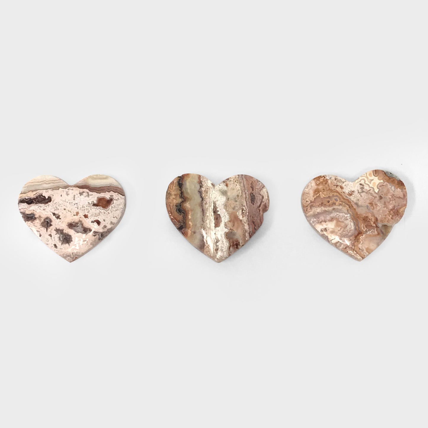 Natural Crazy Lace Agate Love Heart Crystal Gemstone-Gem Avenue