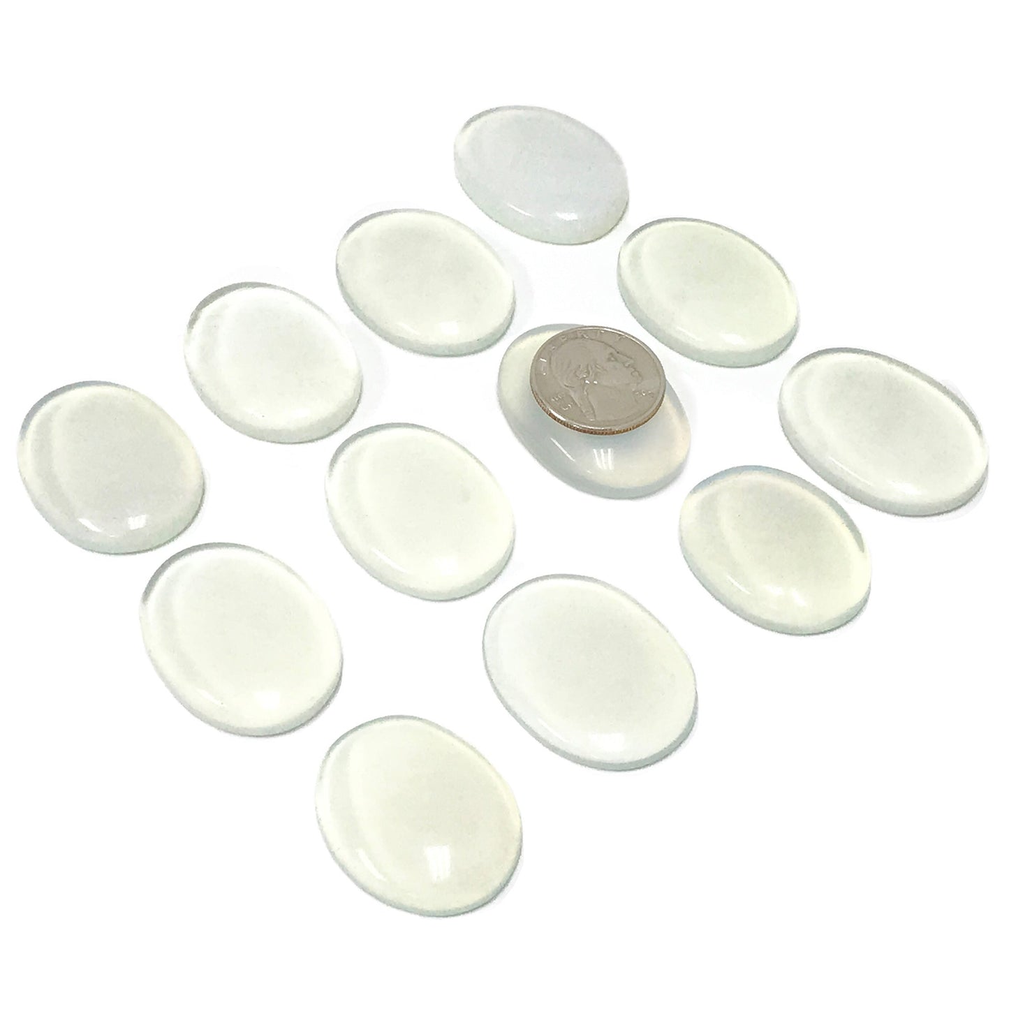 Opalite Pocket Fidget Thumb Indent Worry Stone (1 Piece) -RSH204-G