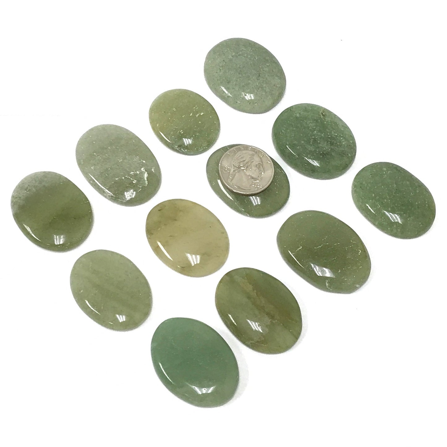 Green Aventurine Worry Stone – Pocket Thumb Stone with Indent for Anxiety and Stress Relief – Polished Fidget Stone for Focus, Calming, Meditation, Grounding – Gift for Men & Women (1 Piece) -RSH204-K