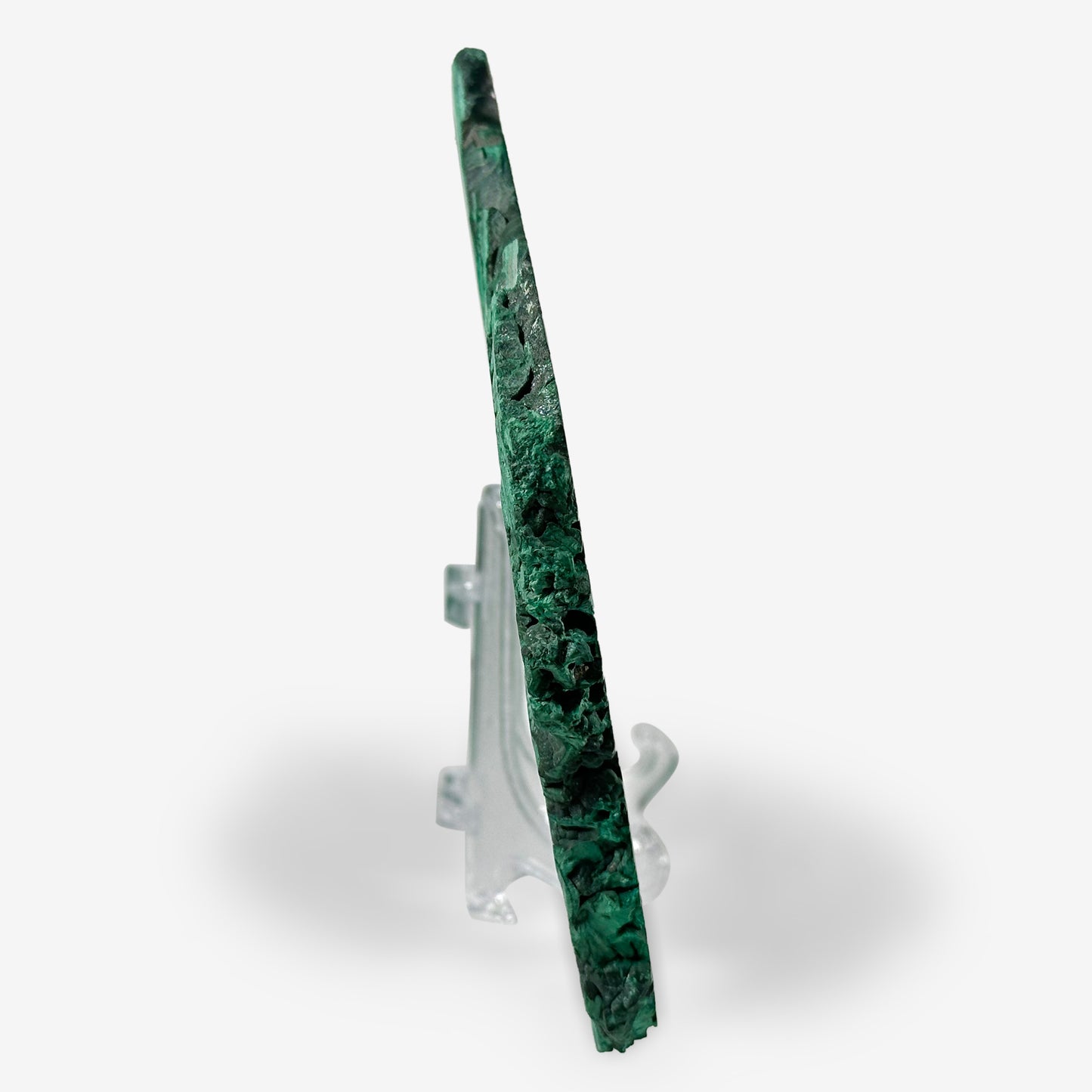 Natural Malachite Crystal Slab – Polished Gemstone Slice for Collectors, Crafts, Display, and Home Decor – Green Banded Malachite Stone Specimen - RSL044
