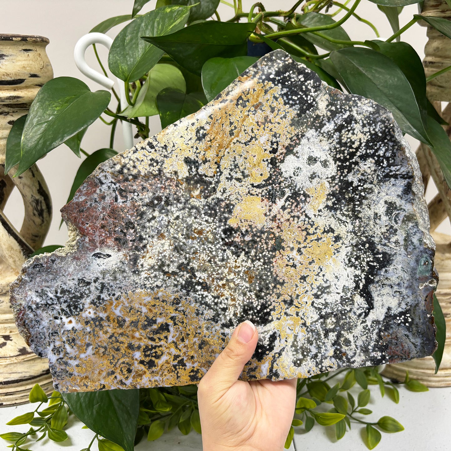 Natural Sea Jasper Crystal Gemstone Slab - Gem Avenue