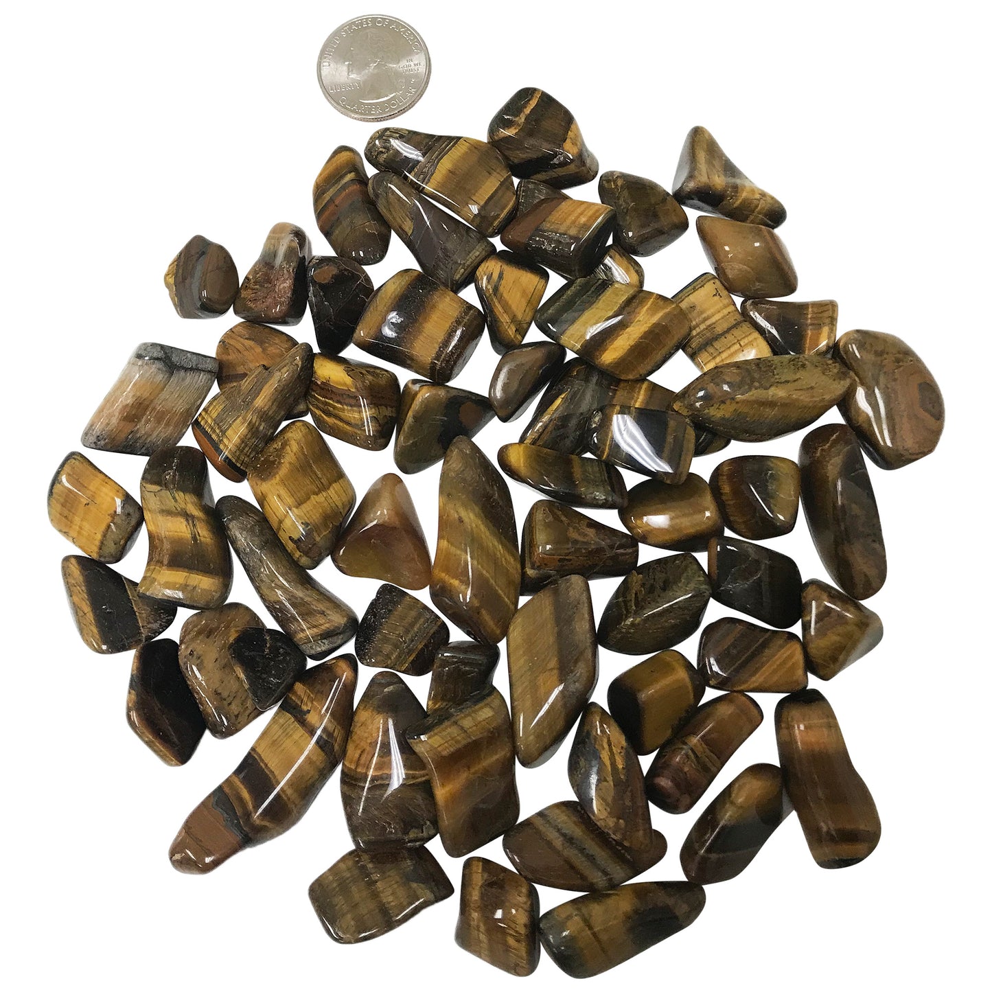 Natural Tiger Eye Tumbled Stone - Gem Avenue
