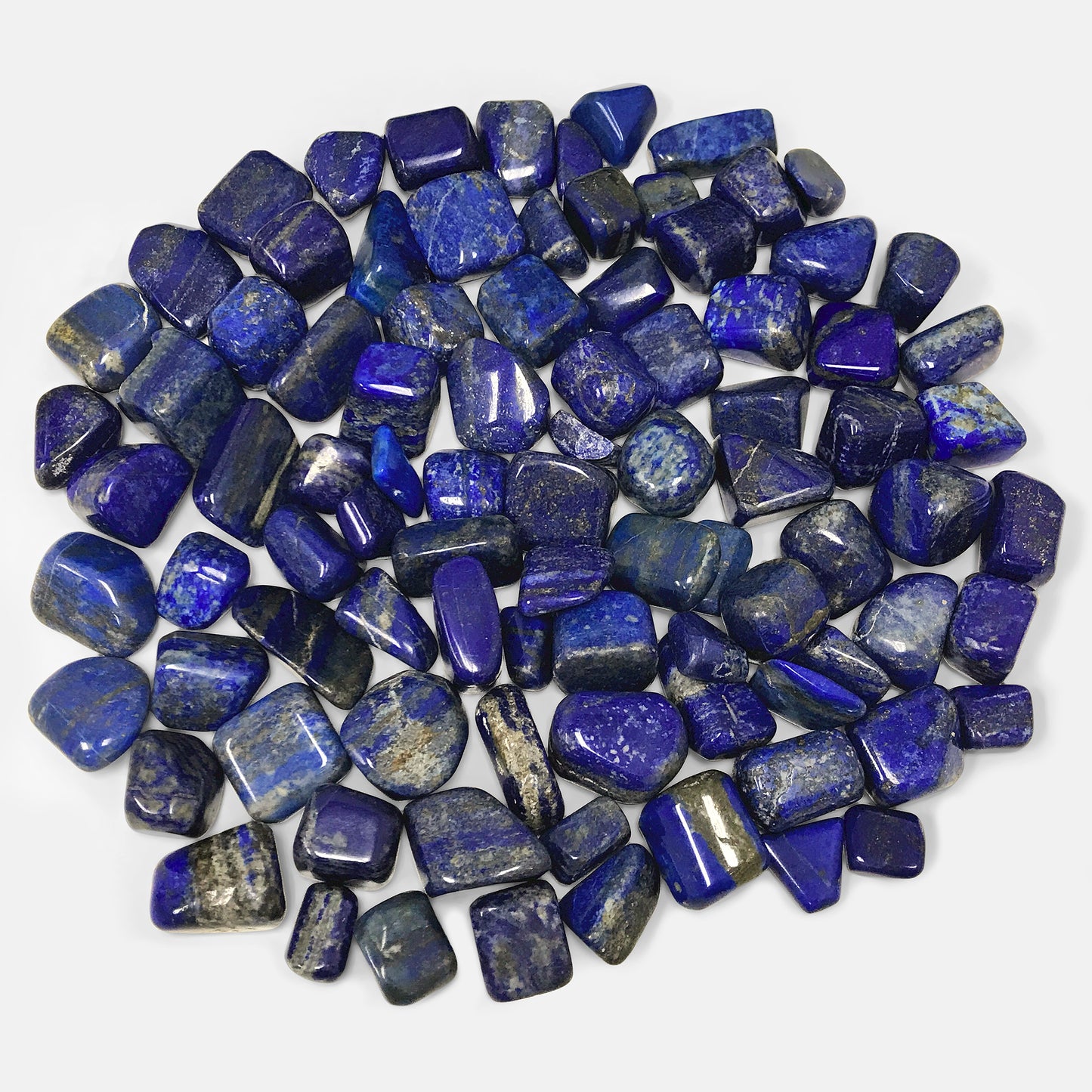 1 lb Natural Polished Royal Blue Lapis Lazuli Gemstone Tumbled Stones Healing Crystals Bulk