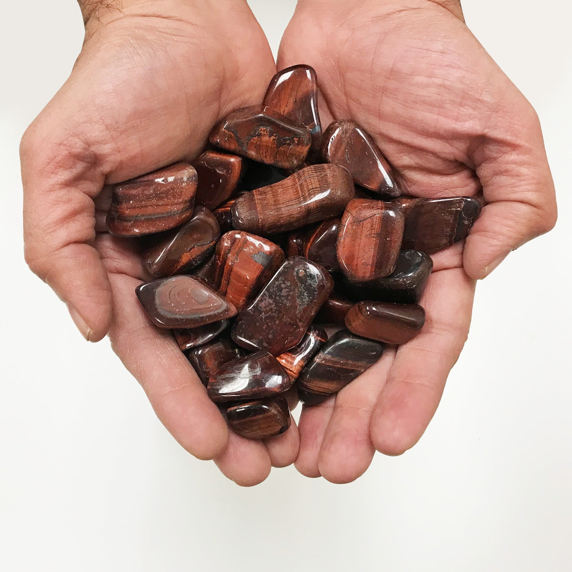 Red Tiger Eye Tumbled Stone - Gem Avenue