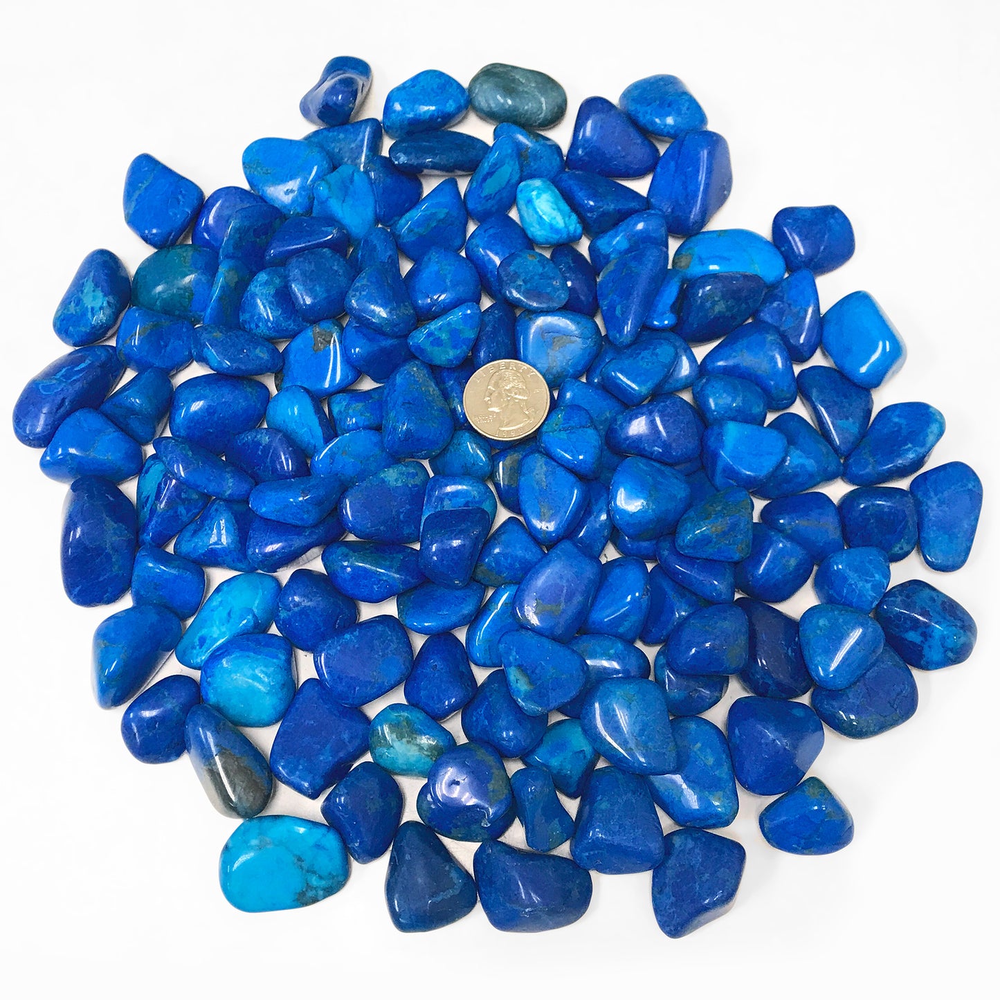 Blue Howlite Tumbled Stone - Gem Avenue