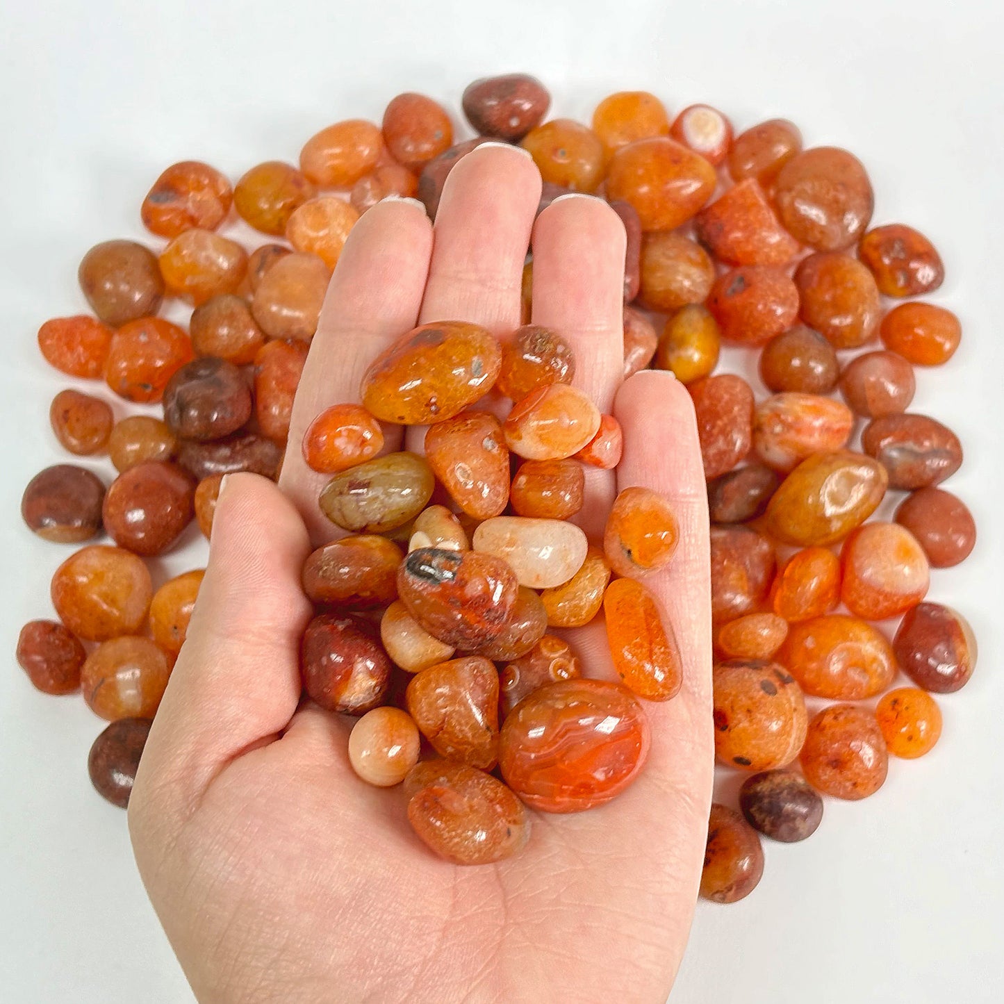 Polished Carnelian Gemstone Tumbled Stone - Gem Avenue