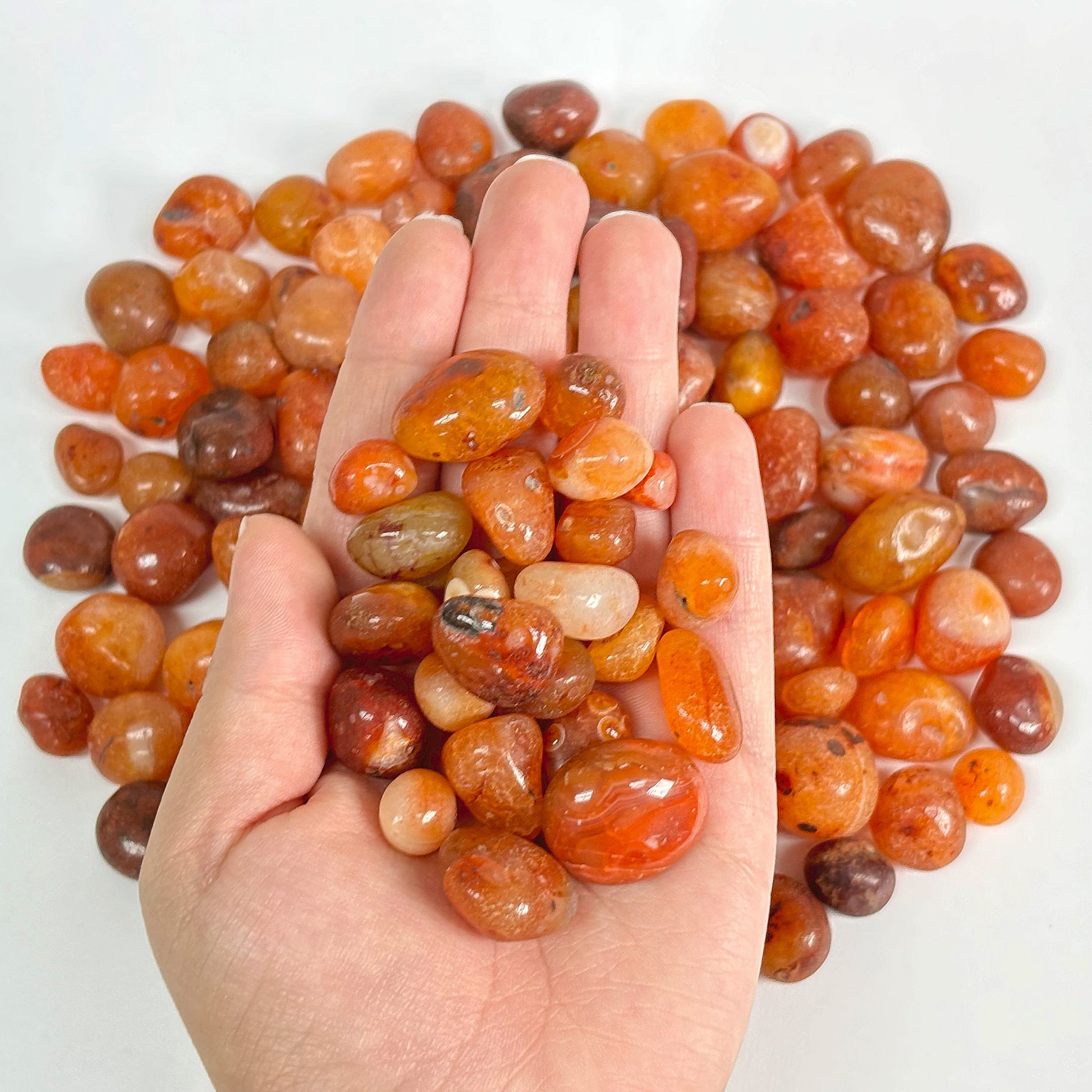 Polished Carnelian Gemstone Tumbled Stone - Gem Avenue