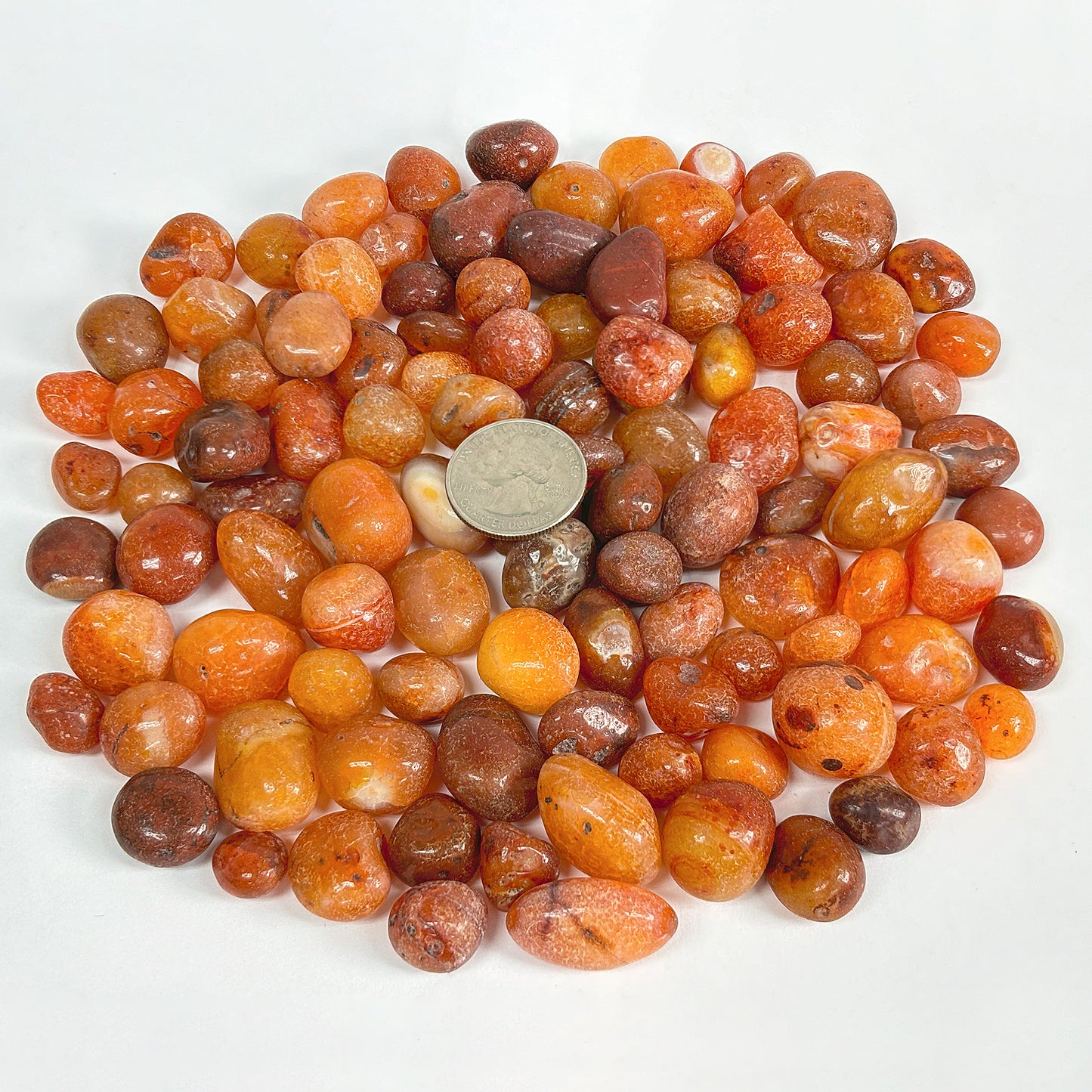 Polished Carnelian Gemstone Tumbled Stone - Gem Avenue