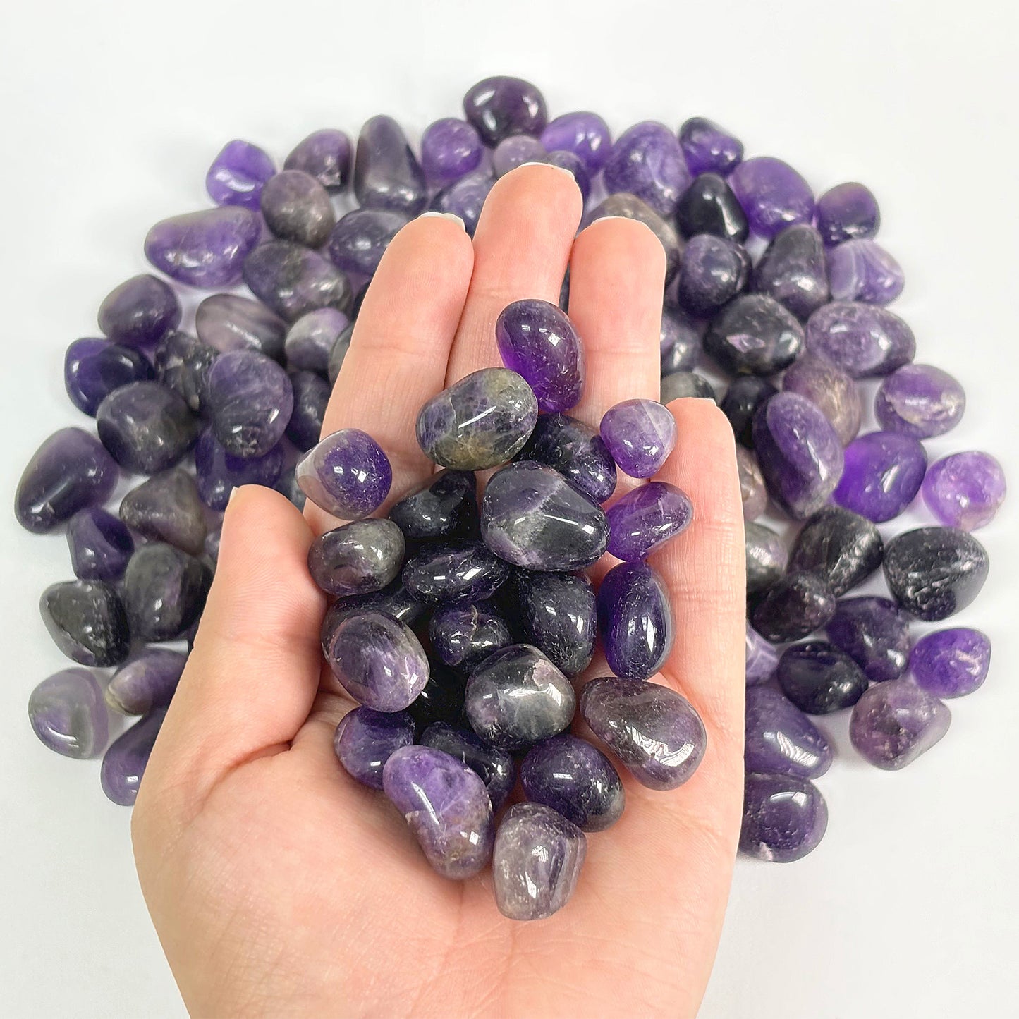 Polished Amethyst Gemstone Tumbled Stone - Gem Avenue