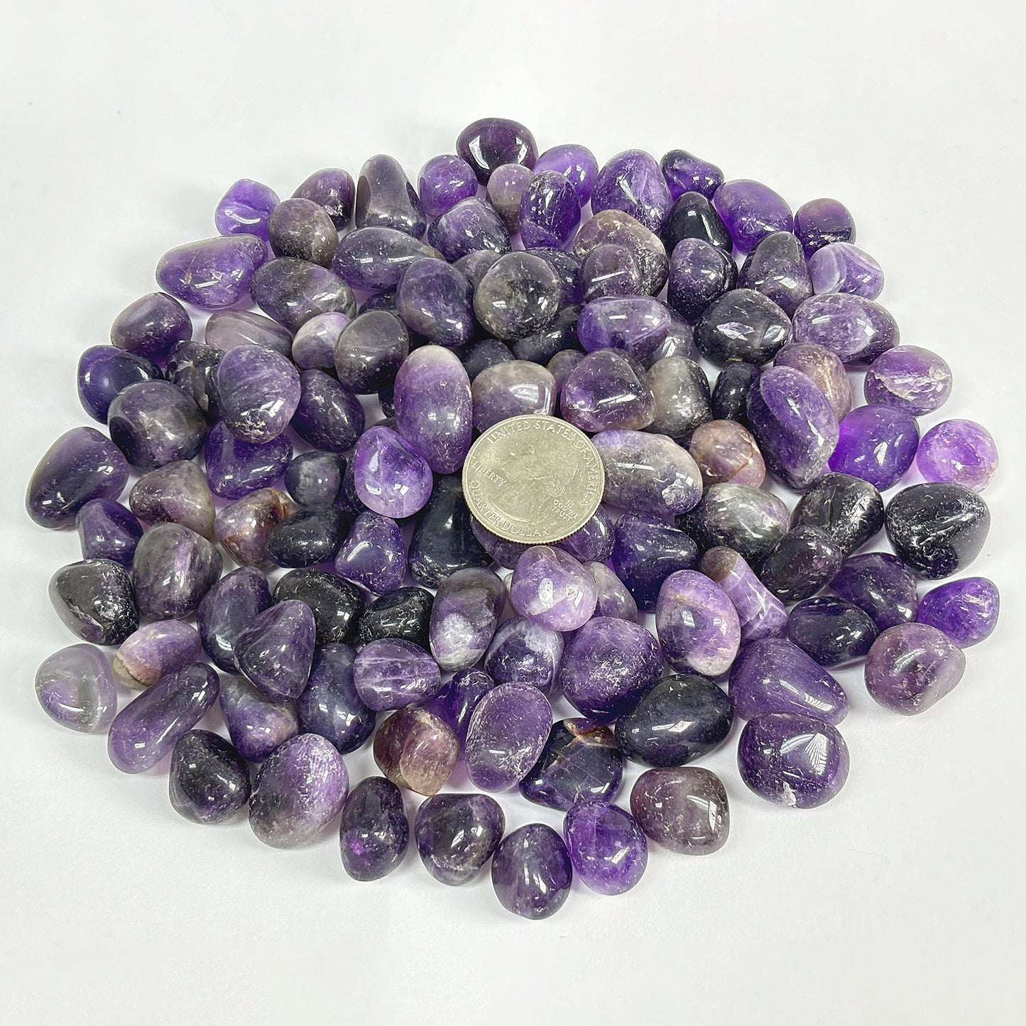 Polished Amethyst Gemstone Tumbled Stone - Gem Avenue