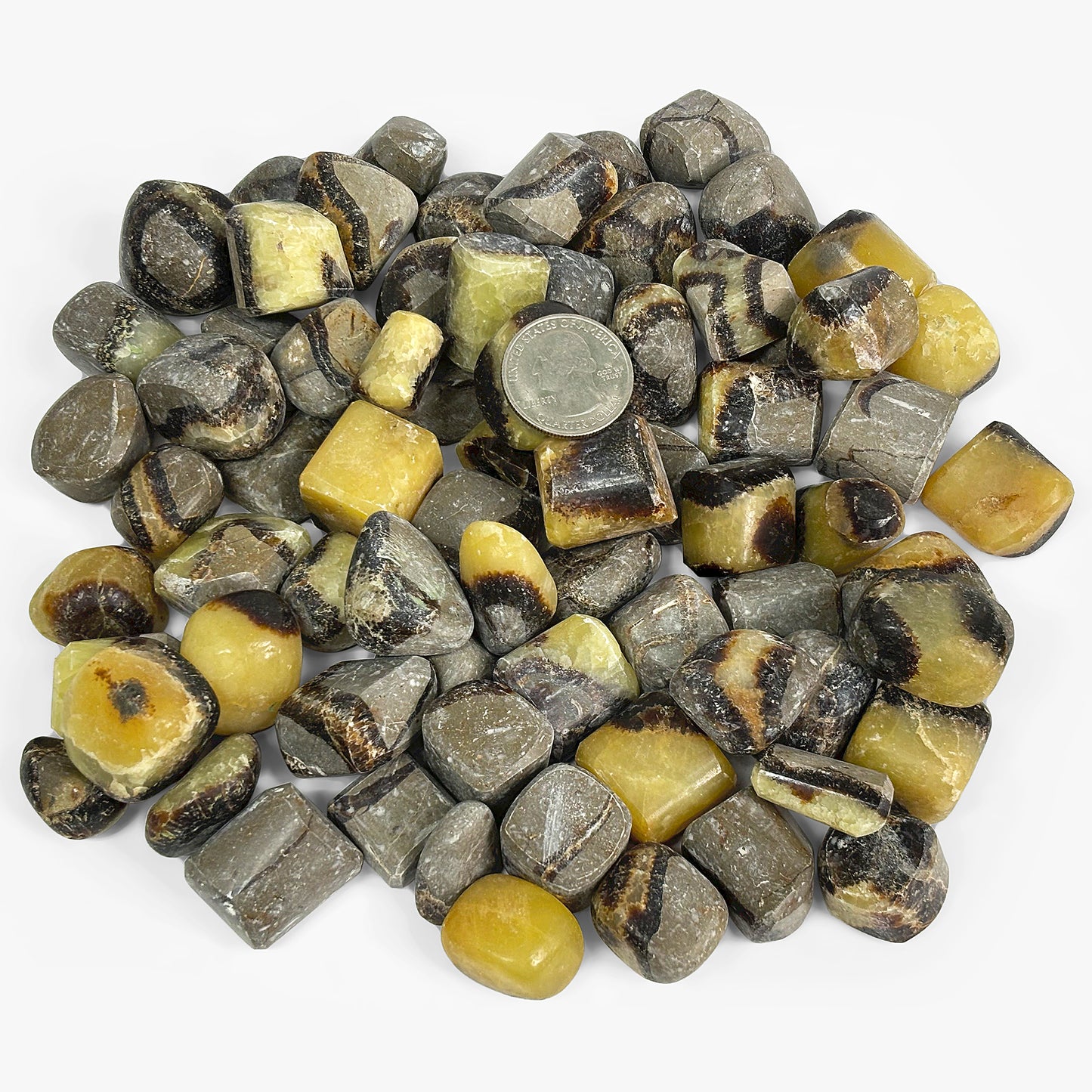 1 lb Polished Septarian Gemstone Tumbled Stones Healing Crystals Bulk
