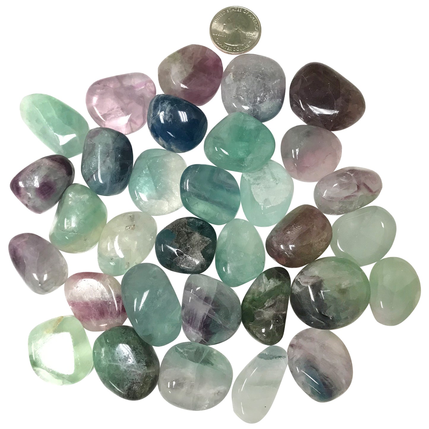 Natural Fluorite Tumbled Stone - Gem Avenue