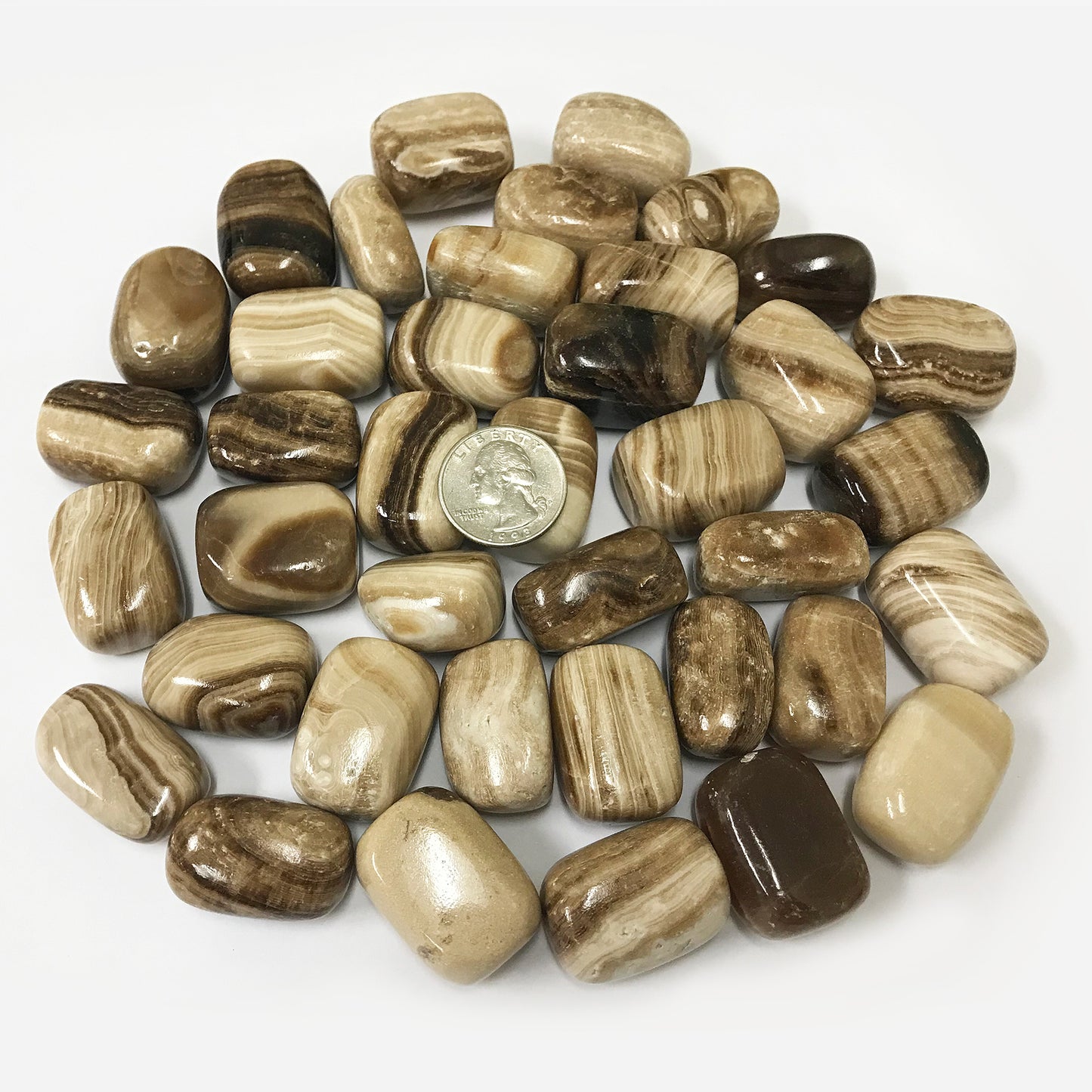 Chocolate Calcite Tumbled Stone - Gem Avenue