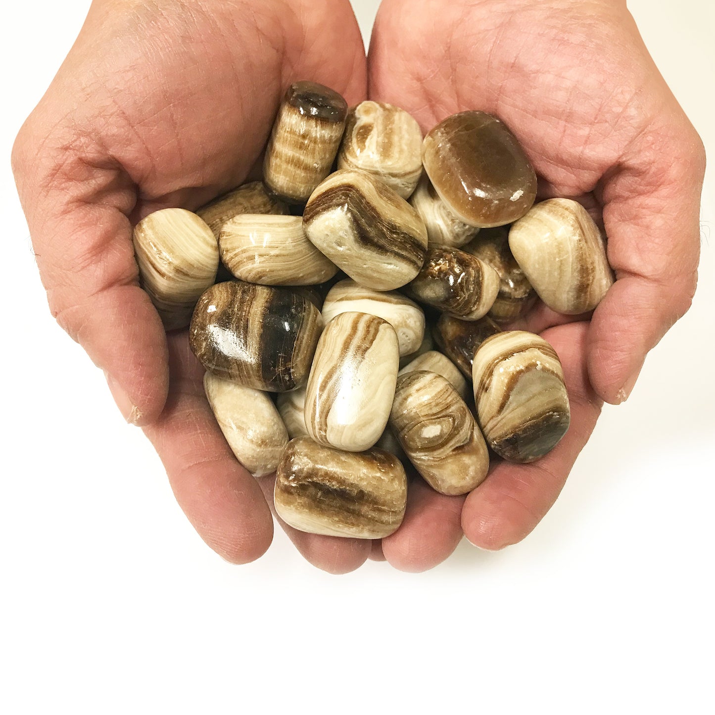 Chocolate Calcite Tumbled Stone - Gem Avenue