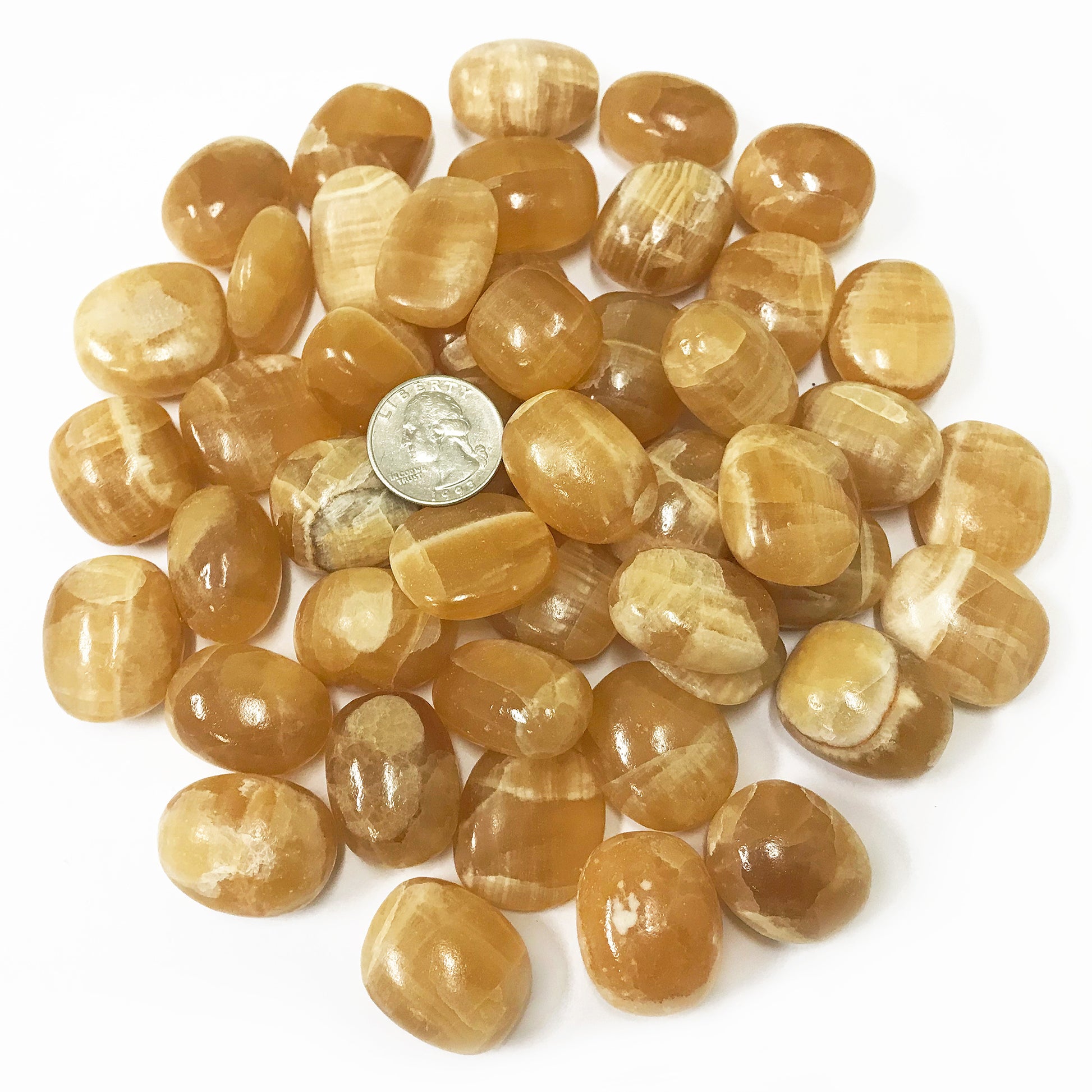 Honey Calcite Tumbled Stone - Gem Avenue