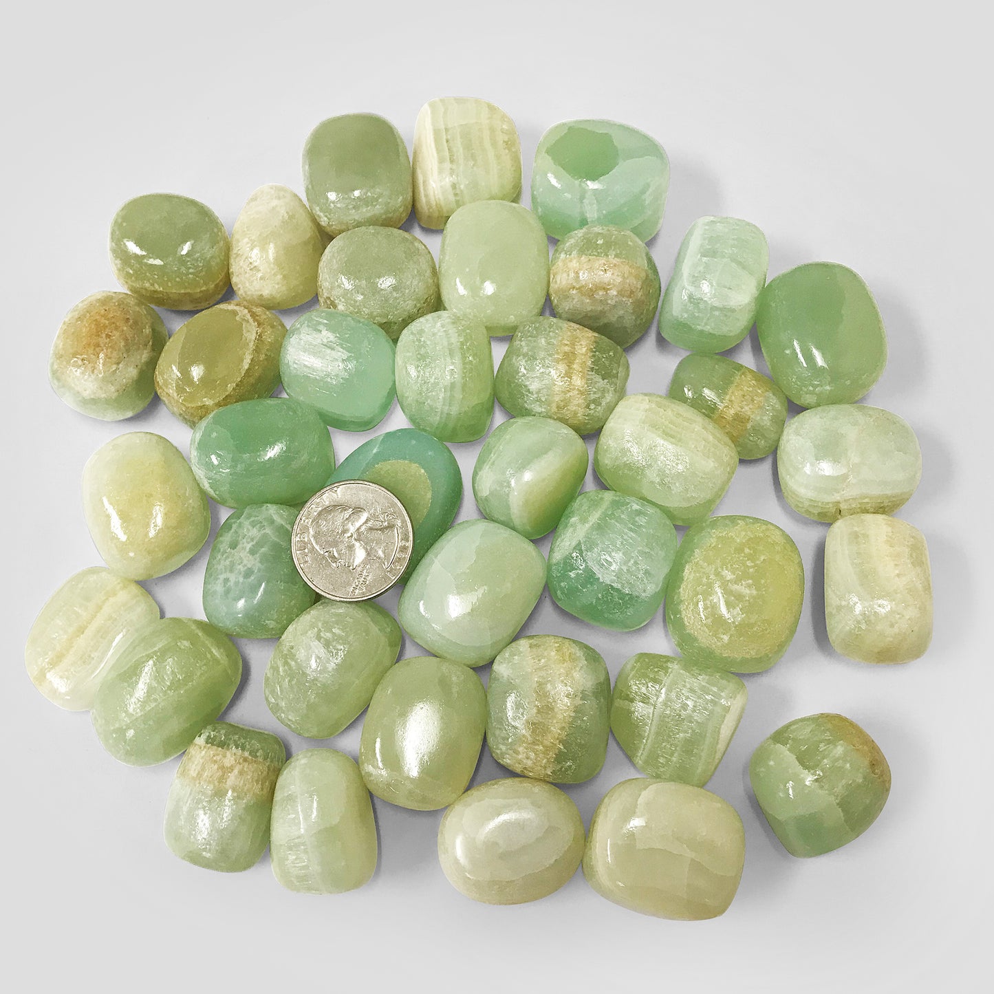 Seafoam Calcite Tumbled Stone - Gem Avenue