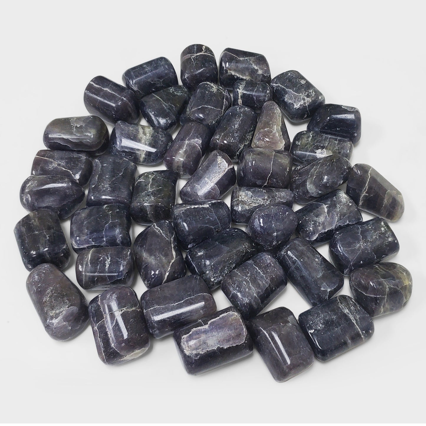1 lb Natural Polished Lolite Gemstone Tumbled Stones Healing Crystals Bulk