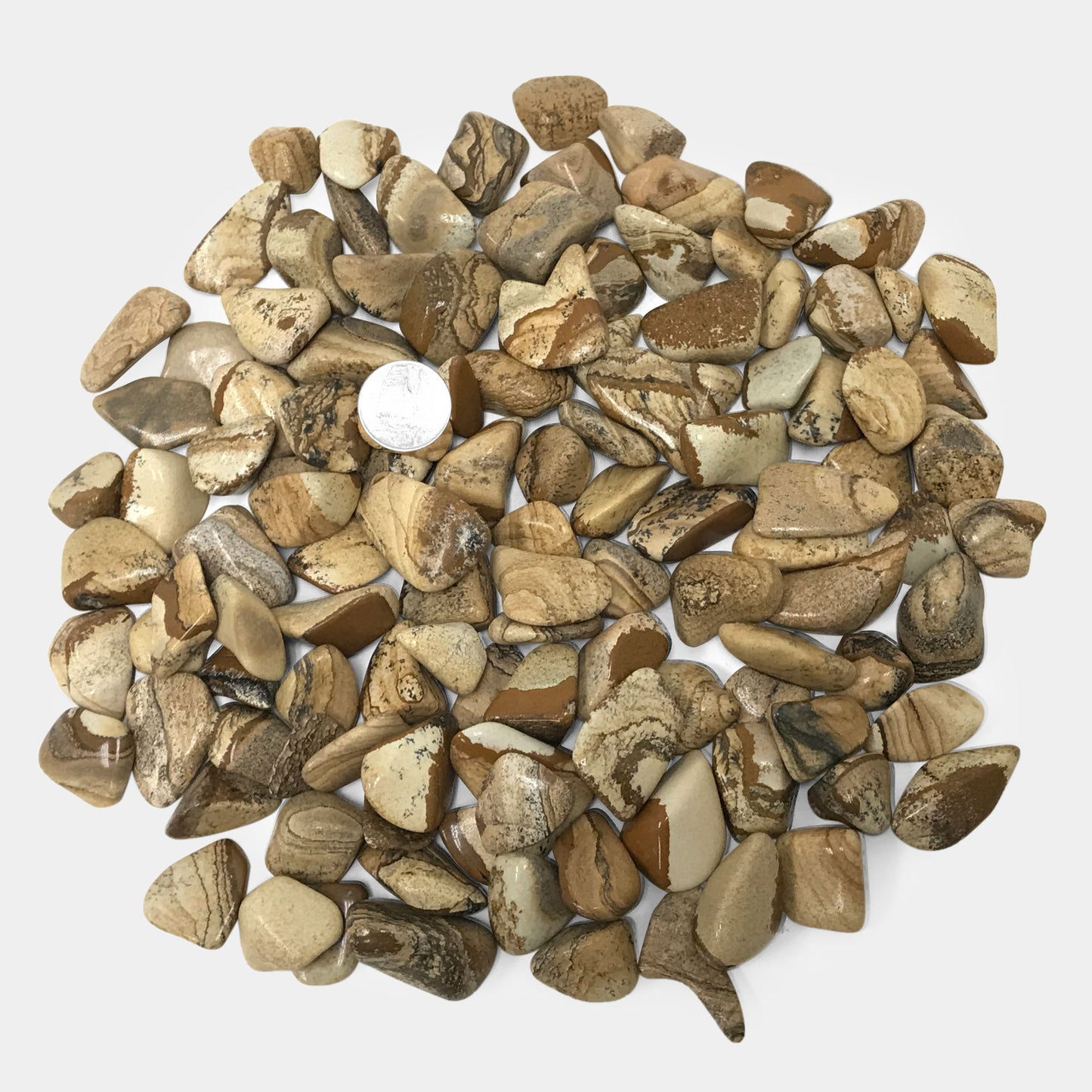 Picture Jasper Tumbled Stone - Gem Avenue