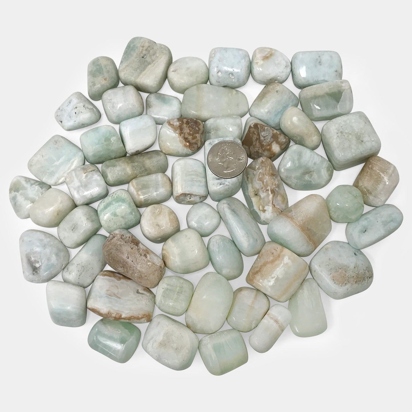 Caribbean Blue Calcite Tumbled Stone Gemstone Crystal - Gem avenue