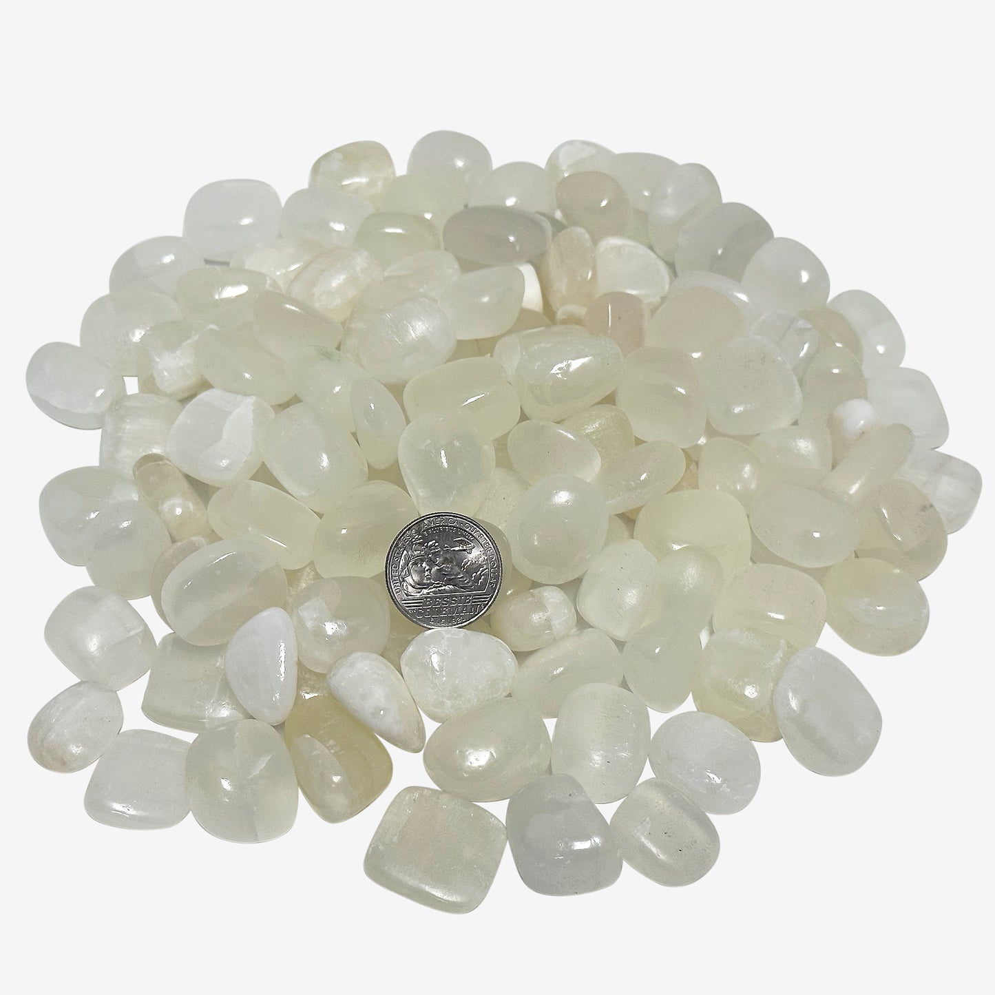 Natural White Calcite Tumbled Gemstone - Gem Avenue