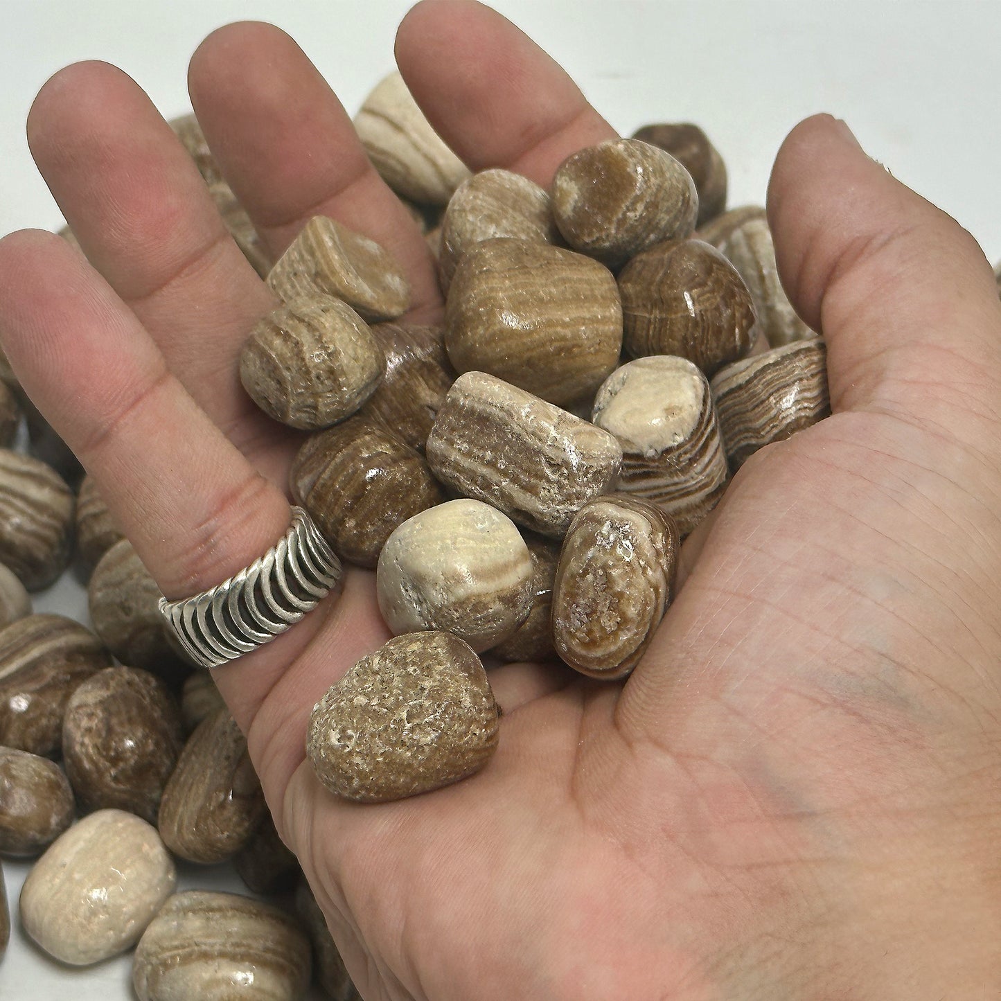 Chocolate Calcite Tumbled Stone - Gem Avenue