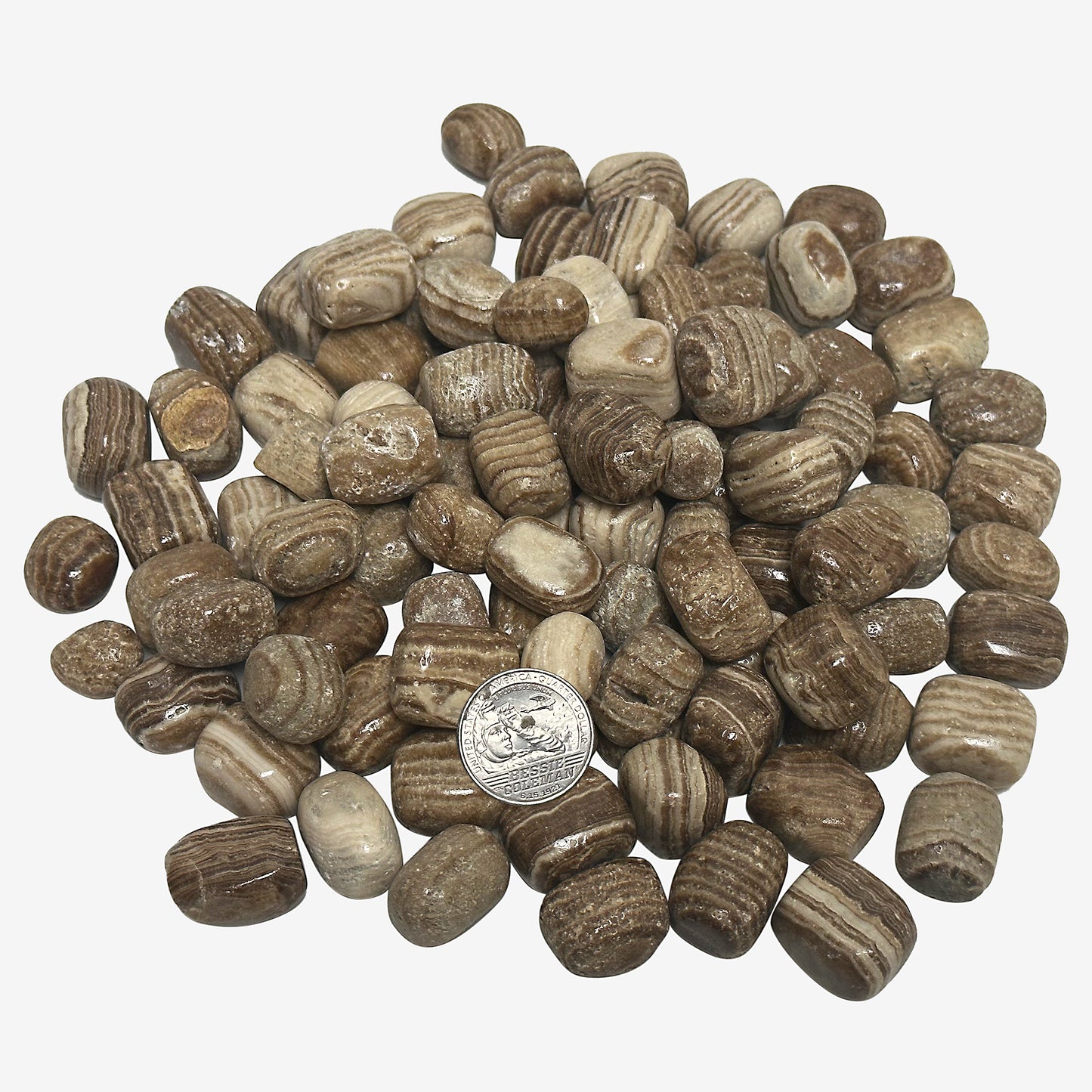 Chocolate Calcite Tumbled Stone - Gem Avenue