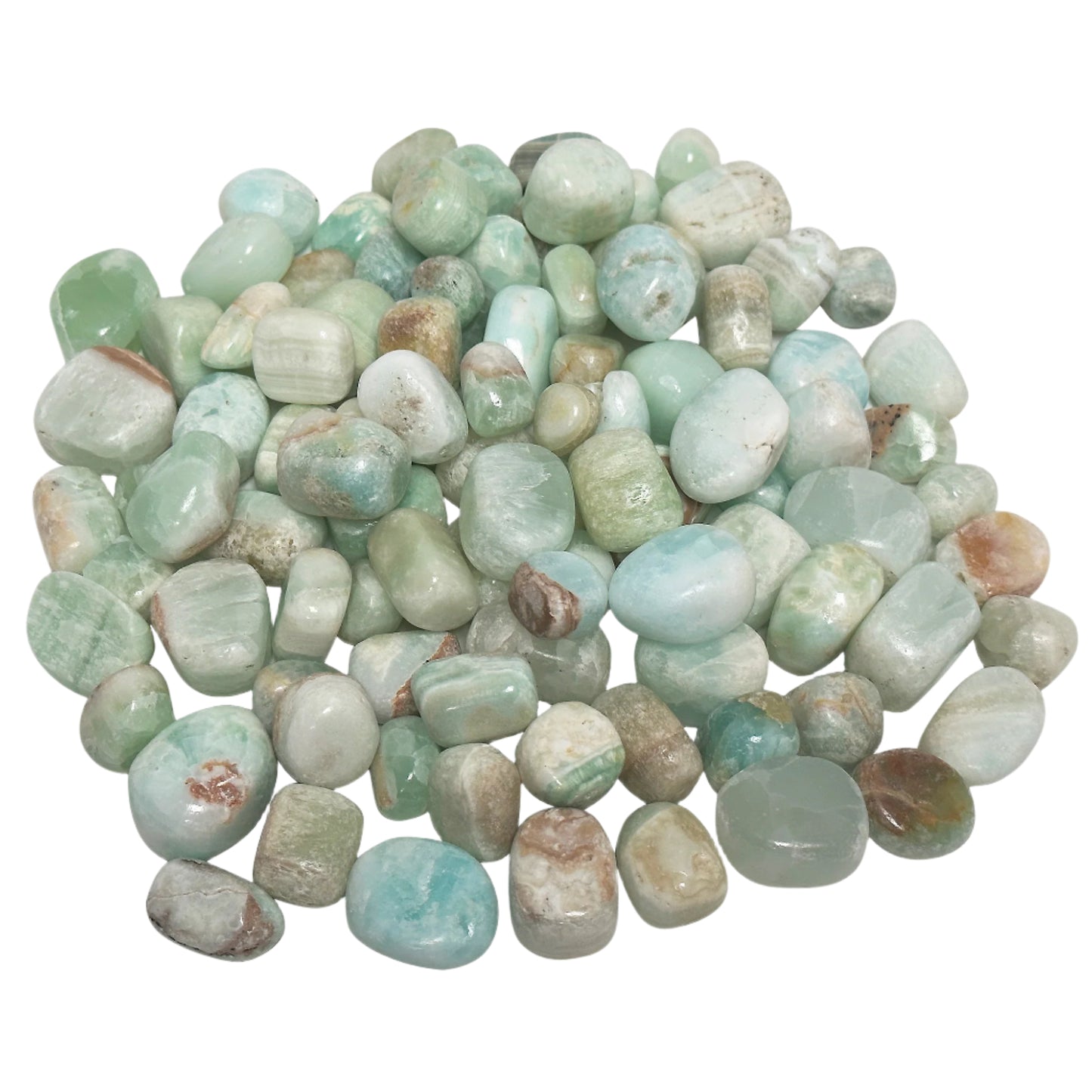 Natural Pistachio Calcite Tumbled Gemstone - Gem Avenue