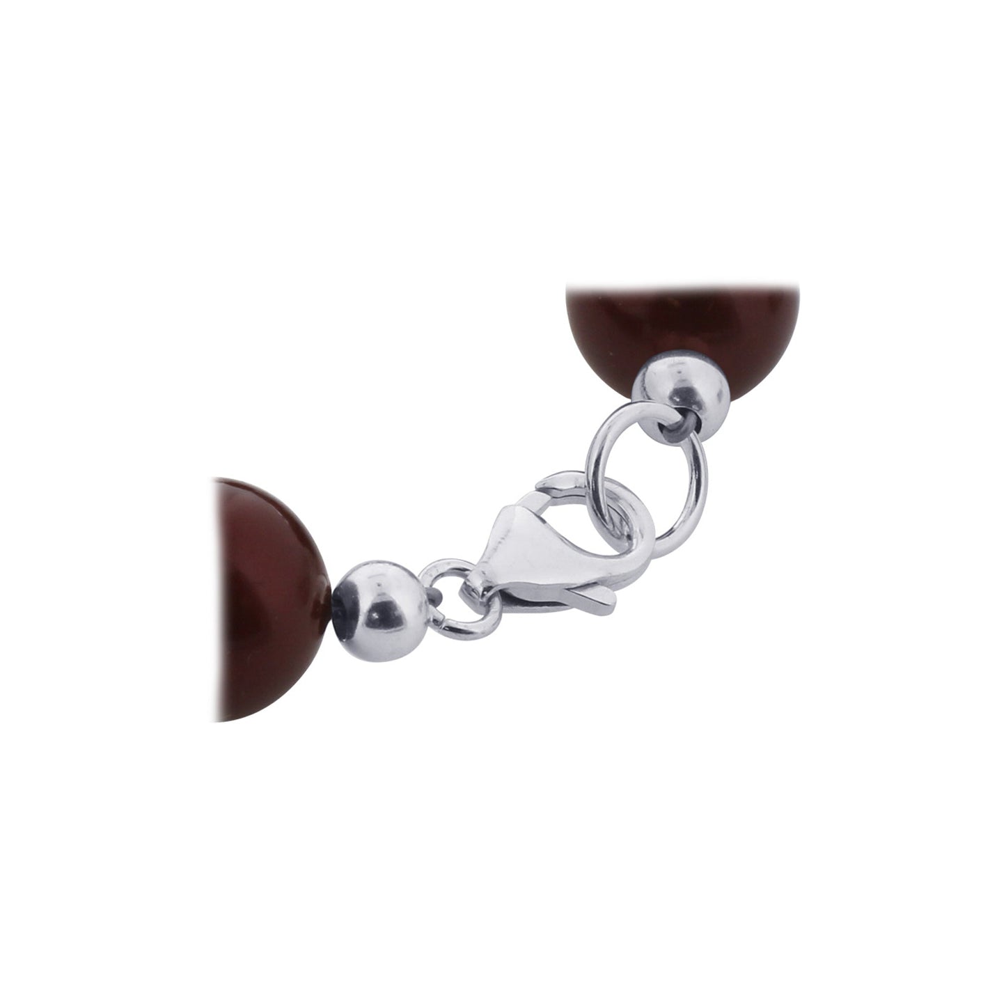 Red Austrian Faux Pearl & 925 Sterling Silver Bracelet - Gem Avenue