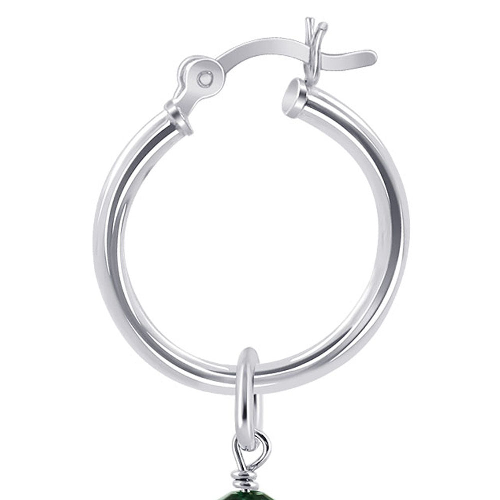 925 Sterling Silver Hoop Earrings with Austrian Crystals Elegant Sparkling Jewelry for Women Handmade Gift for Her