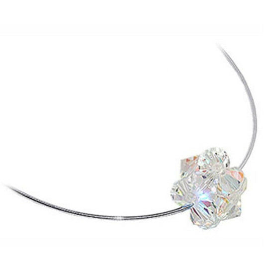 Clear Austrian Crystals 925 Sterling Silver Necklace - Gem Avenue