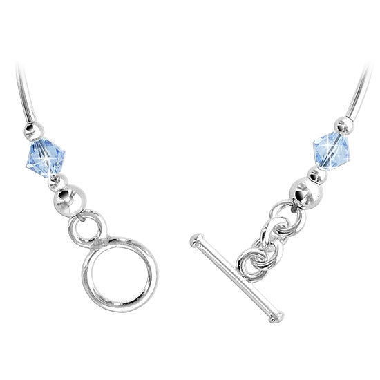 Multicolor Austrian Crystals 925 Sterling Silver Necklace