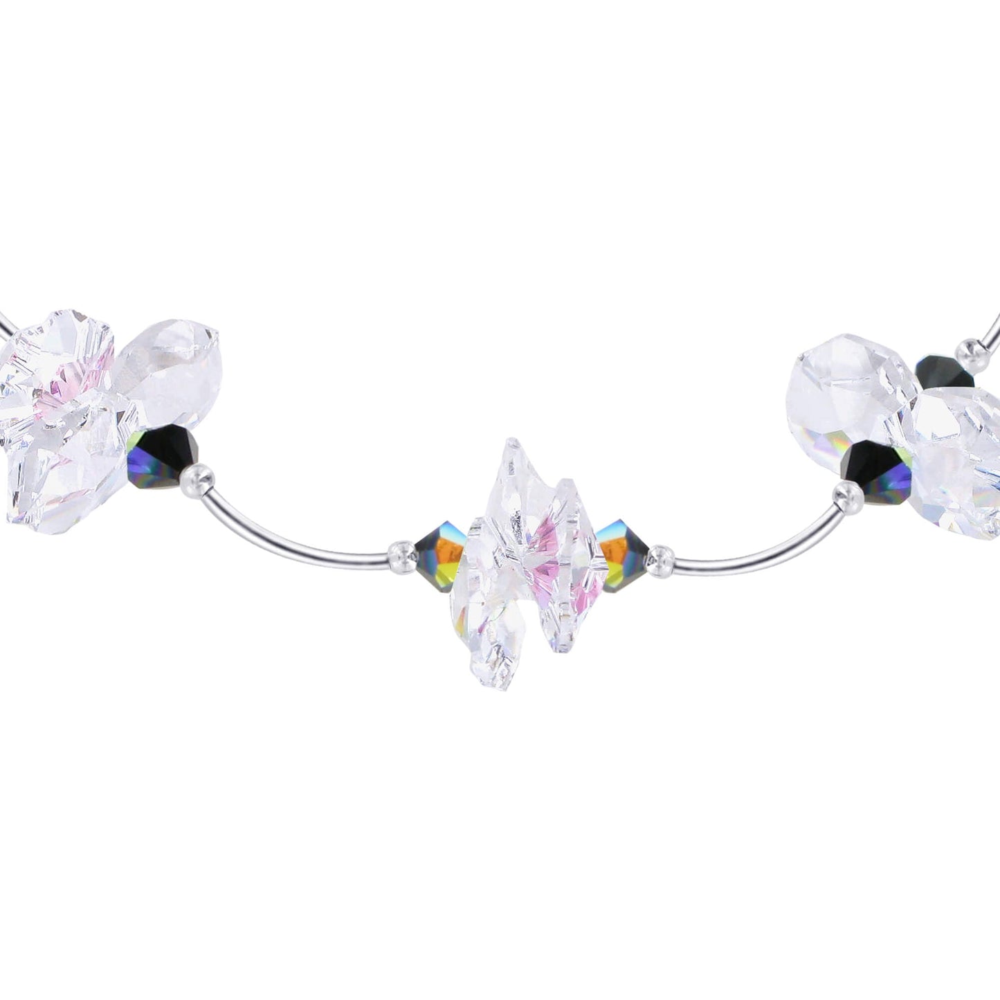 Clear Austrian Crystal Lobster Clasp 925 Sterling Silver Necklace - Gem Avenue