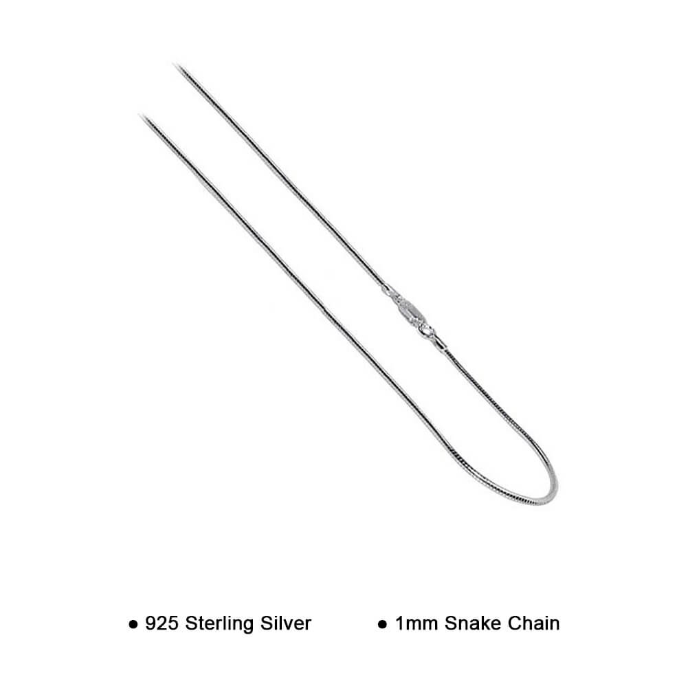 Italian 925 Sterling Silver Snake Chain Necklace - Gem Avenue