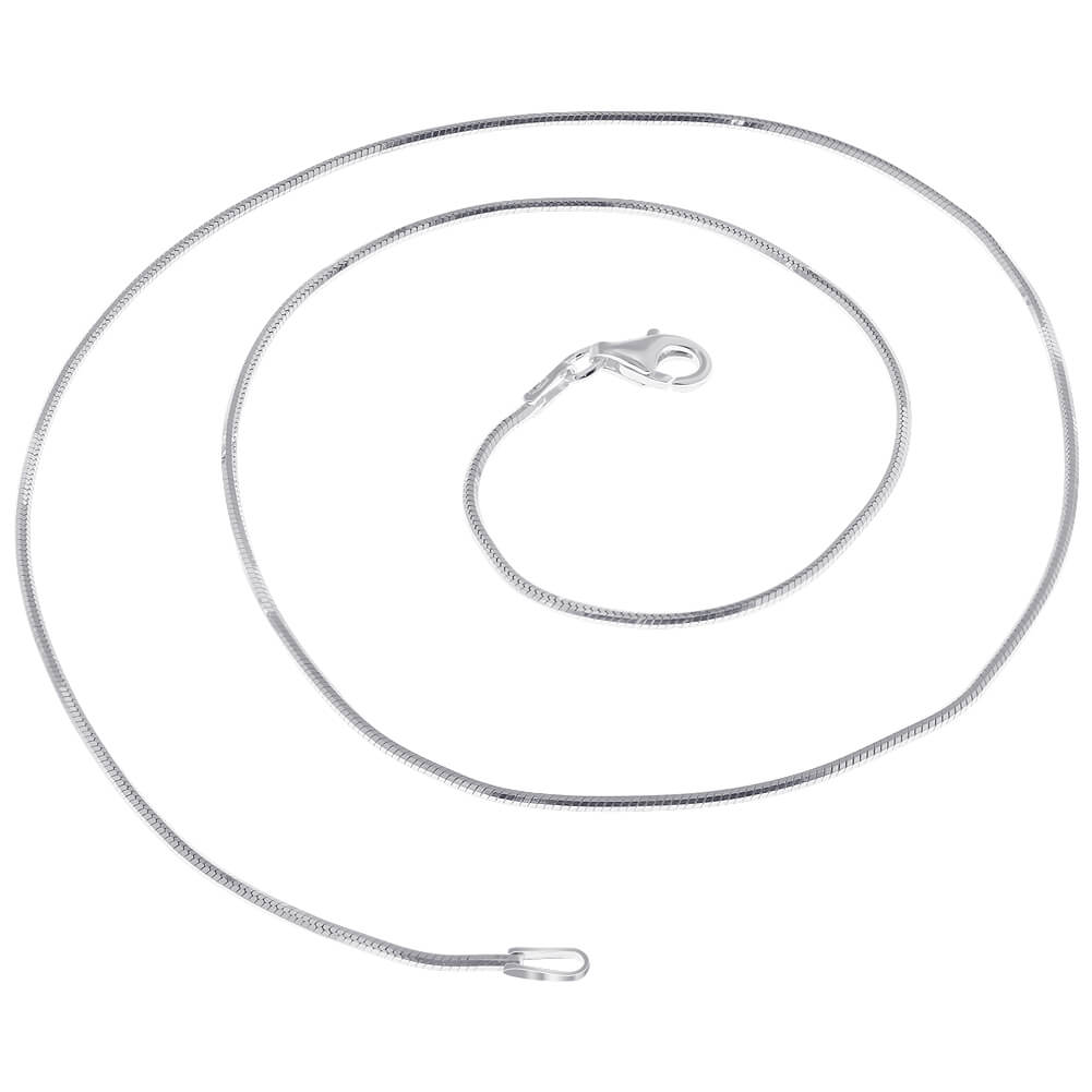 Italian 925 Sterling Silver Diamond-Cut Snake Chain Solid Necklace - Gem Avenue